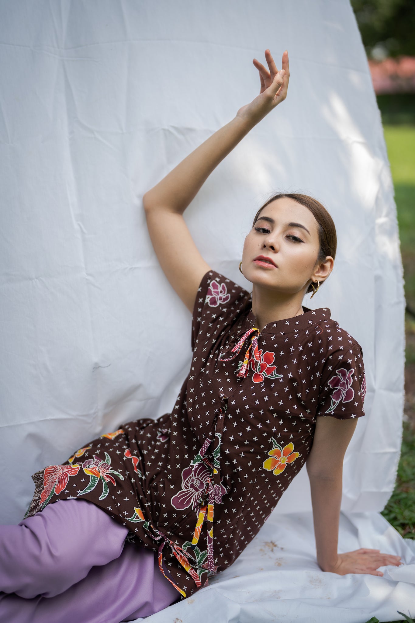 Batik Kebaya Mustika | Anggrek Brown
