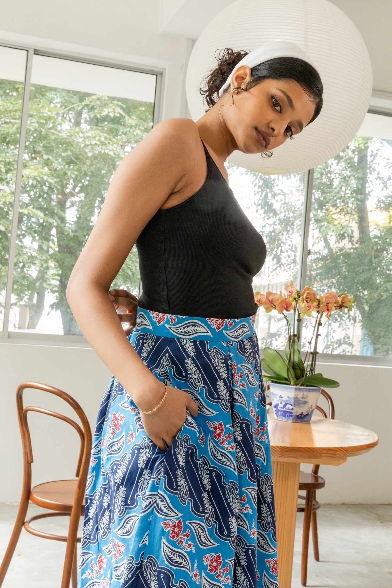 Batik Swing Skirt | Asmara Indigo