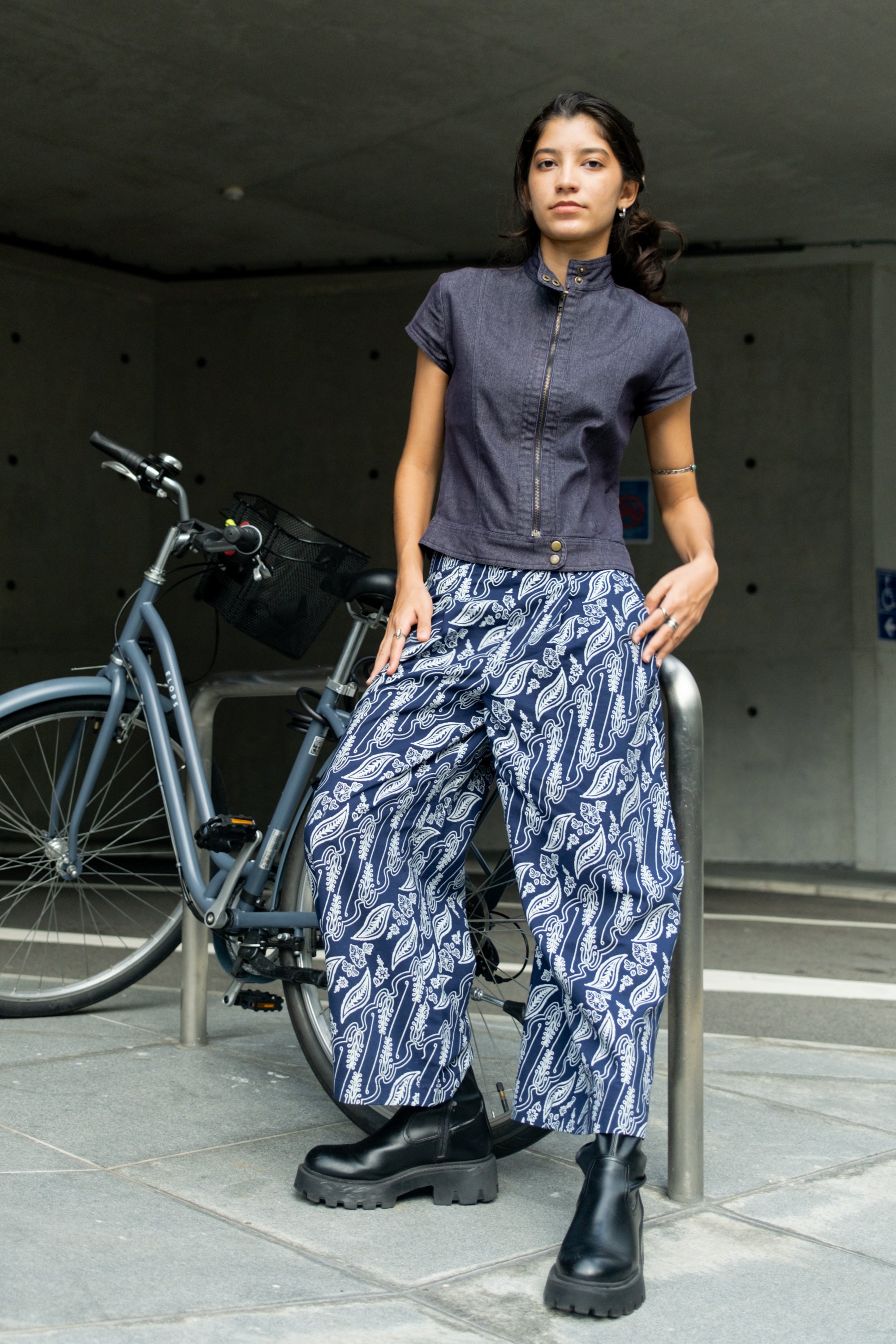 Batik Box Pleat Culottes | Asmara Midnight
