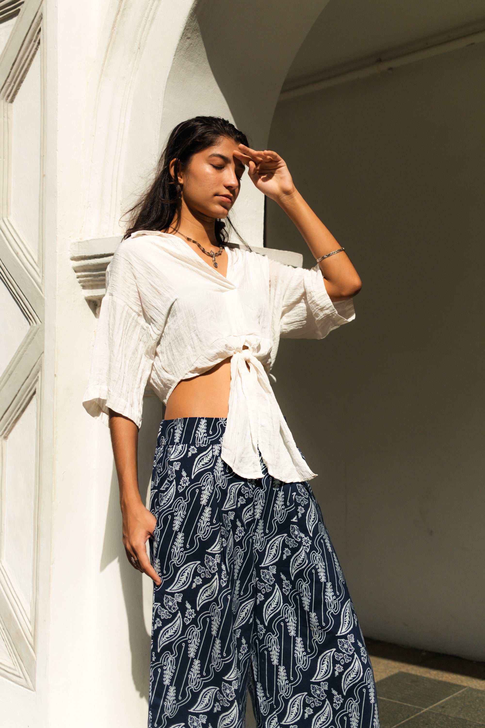 Batik Box Pleat Culottes | Asmara Midnight