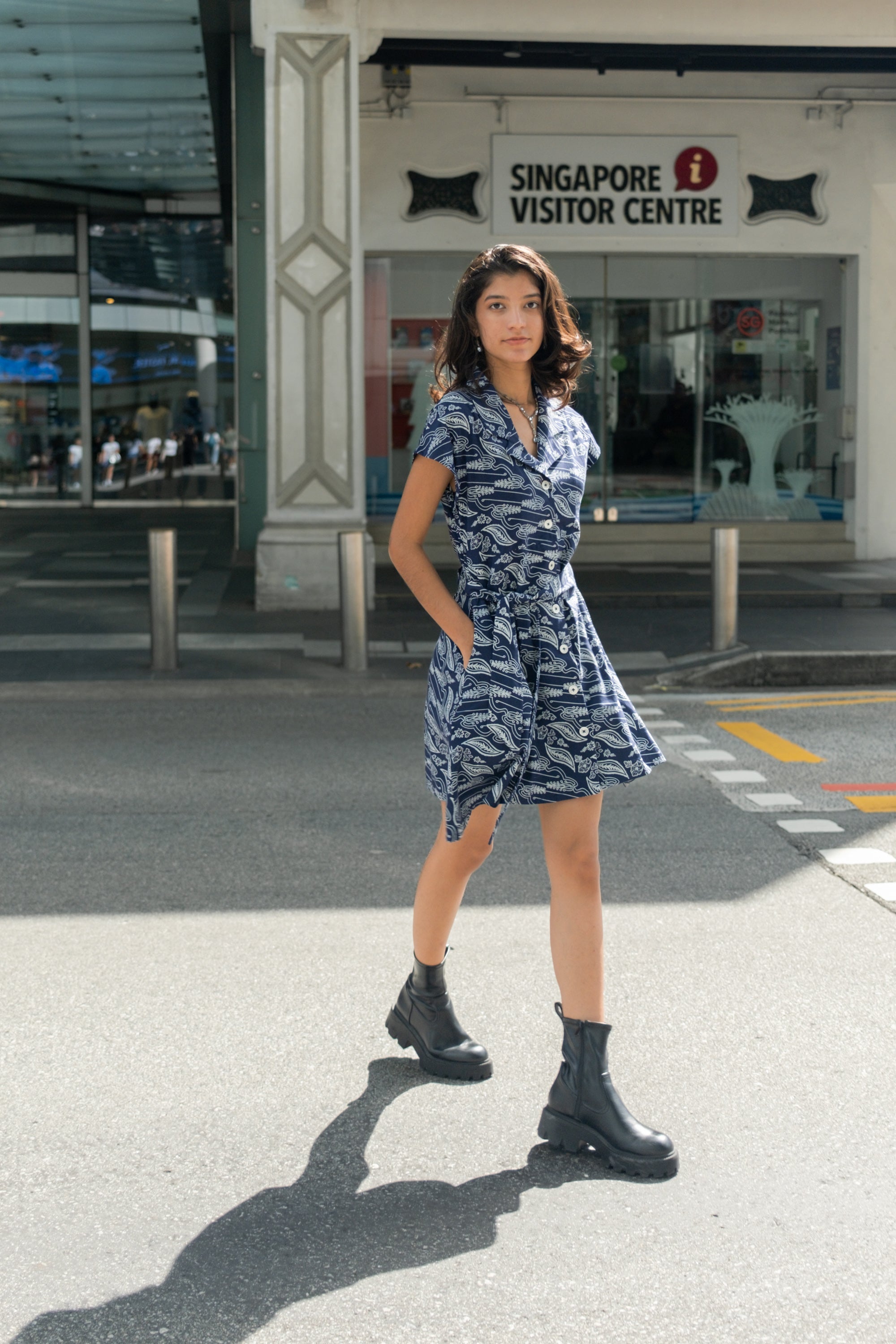 Batik Collared Dress | Asmara Midnight