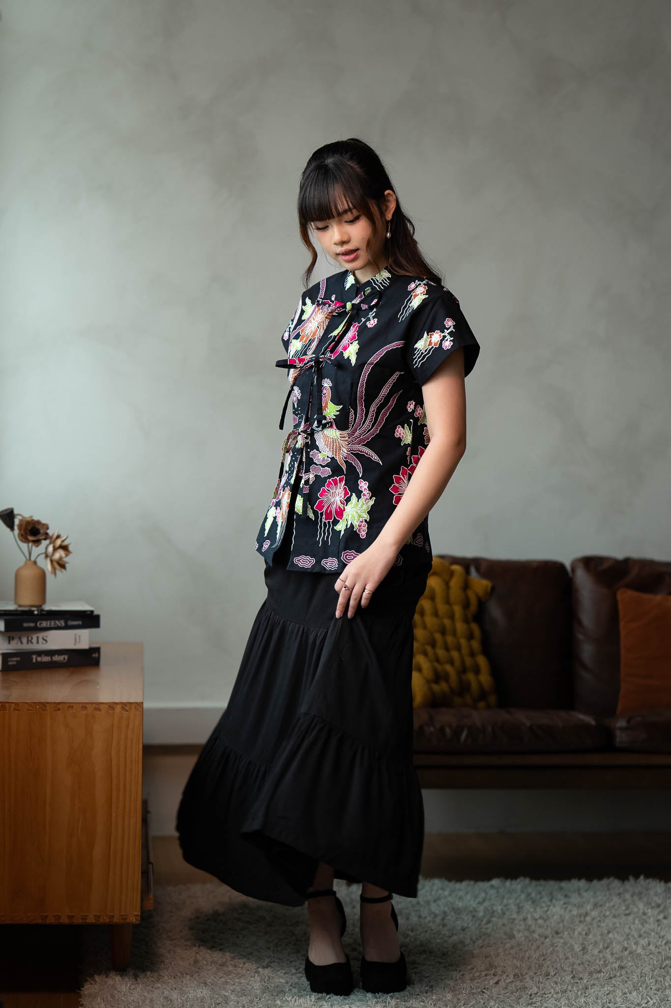 Passage Tiered Skirt | Black