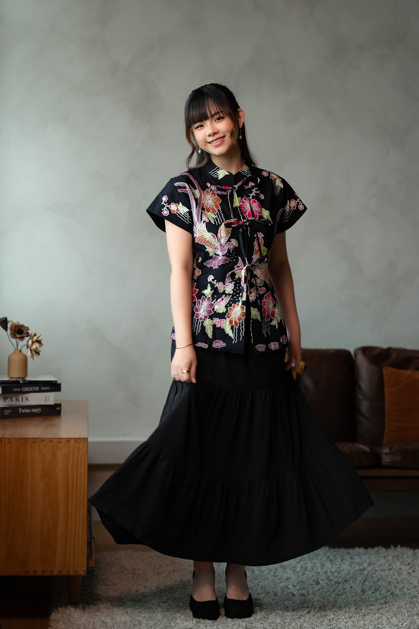 Passage Tiered Skirt | Black