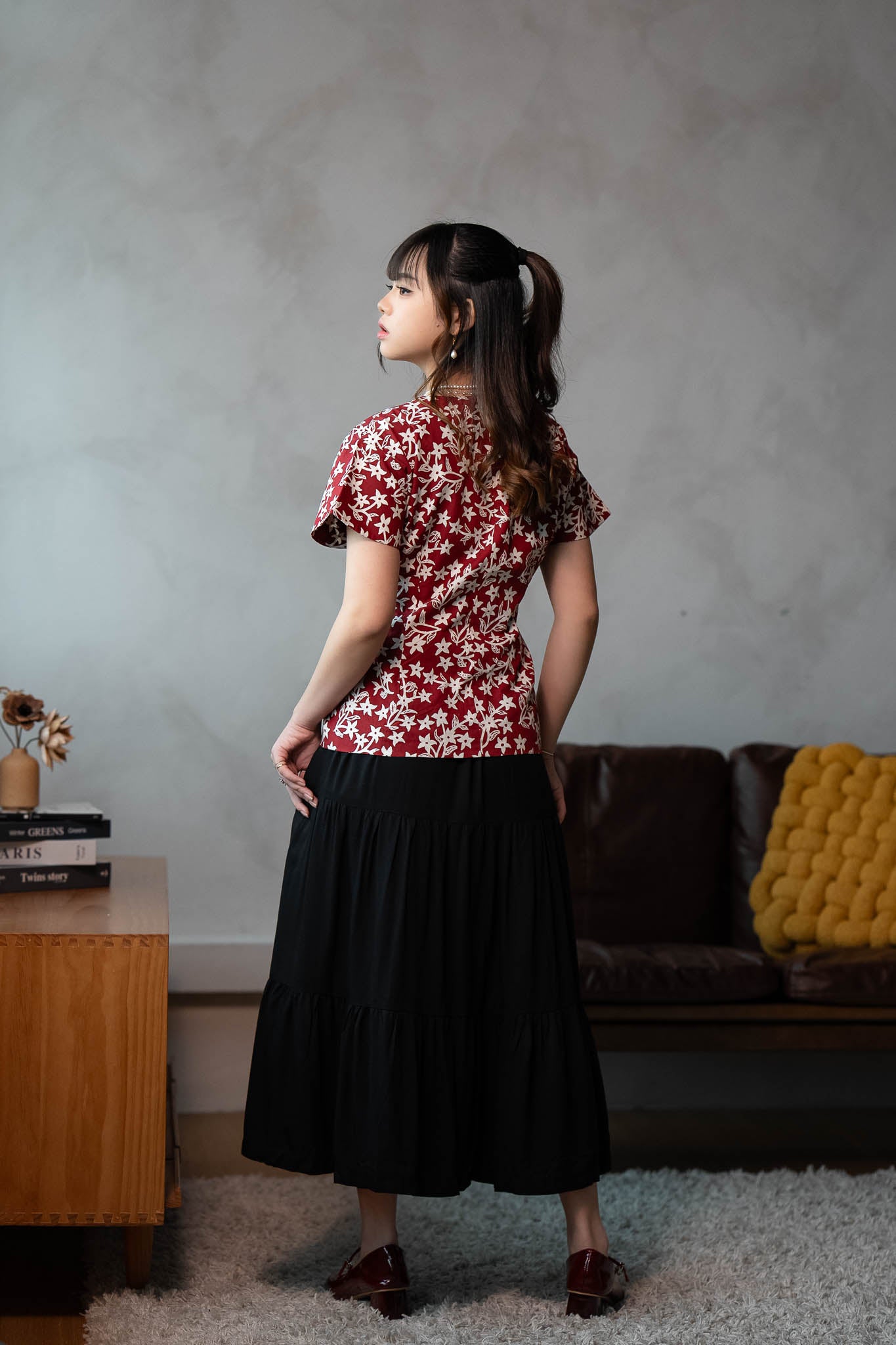 Passage Tiered Skirt | Black