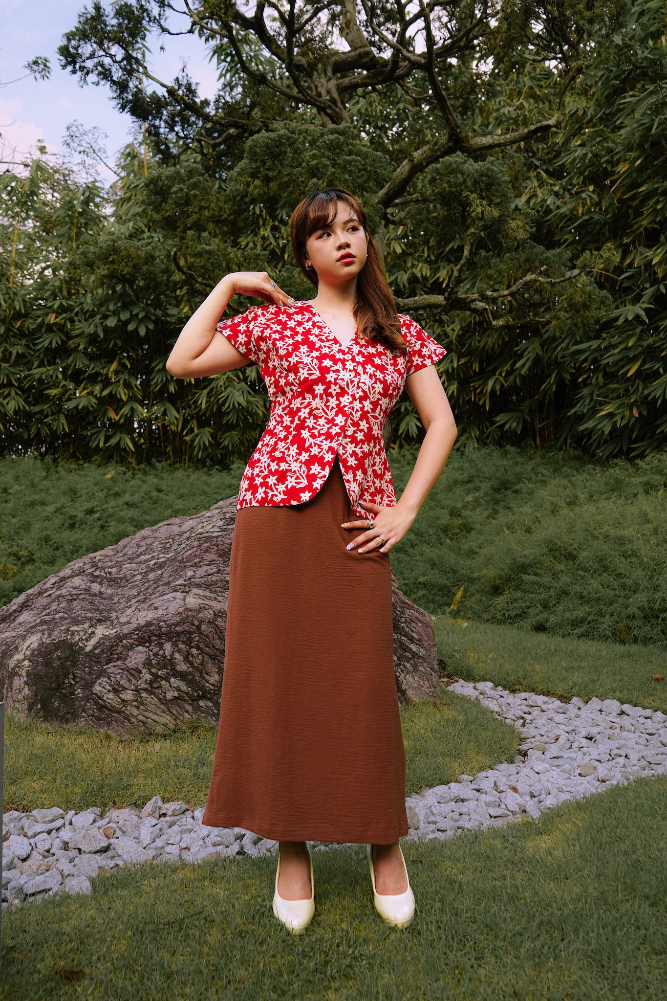 Staple Column Skirt | Cocoa