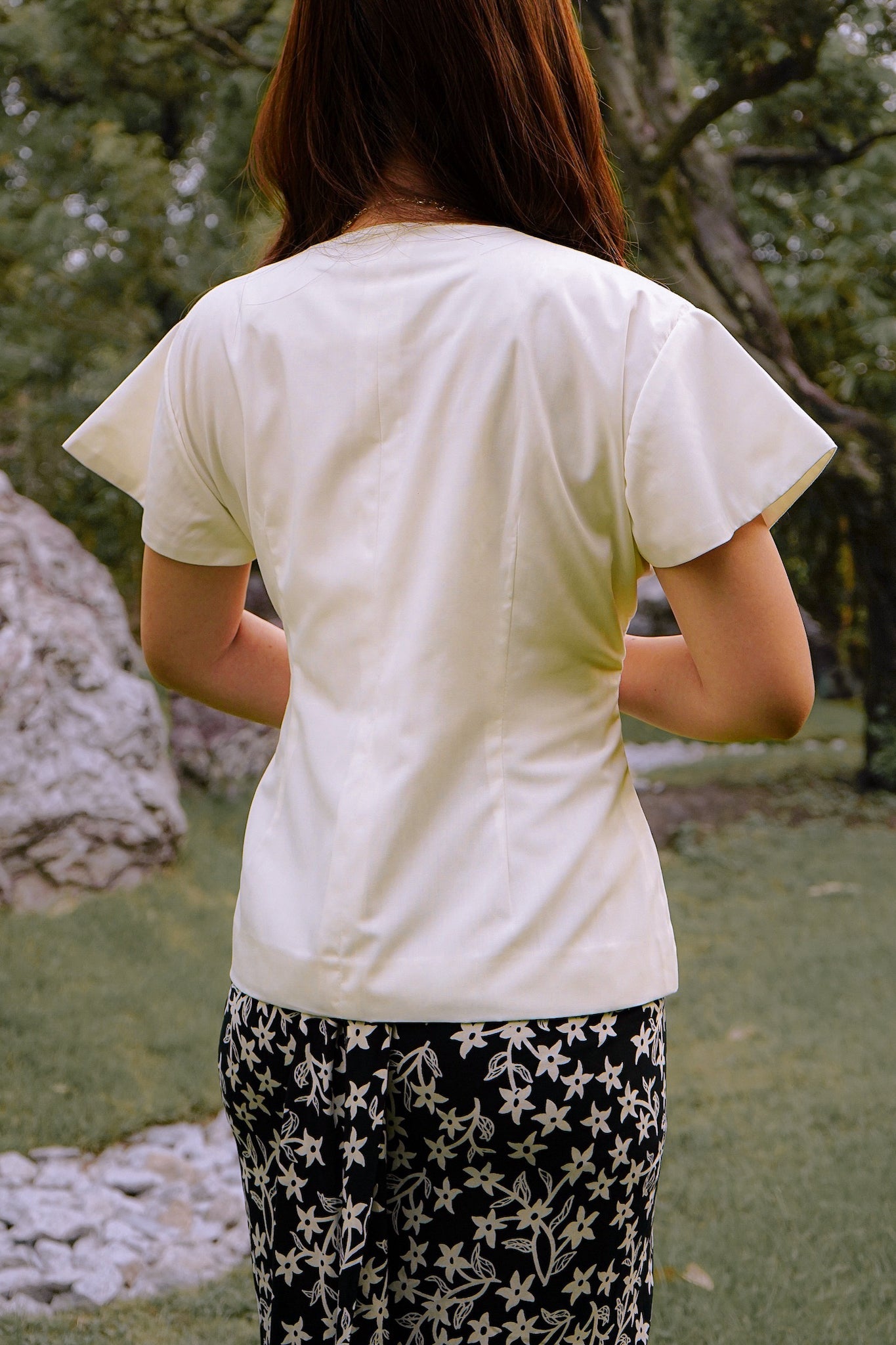 Poplin Tailored Blouse | Cream