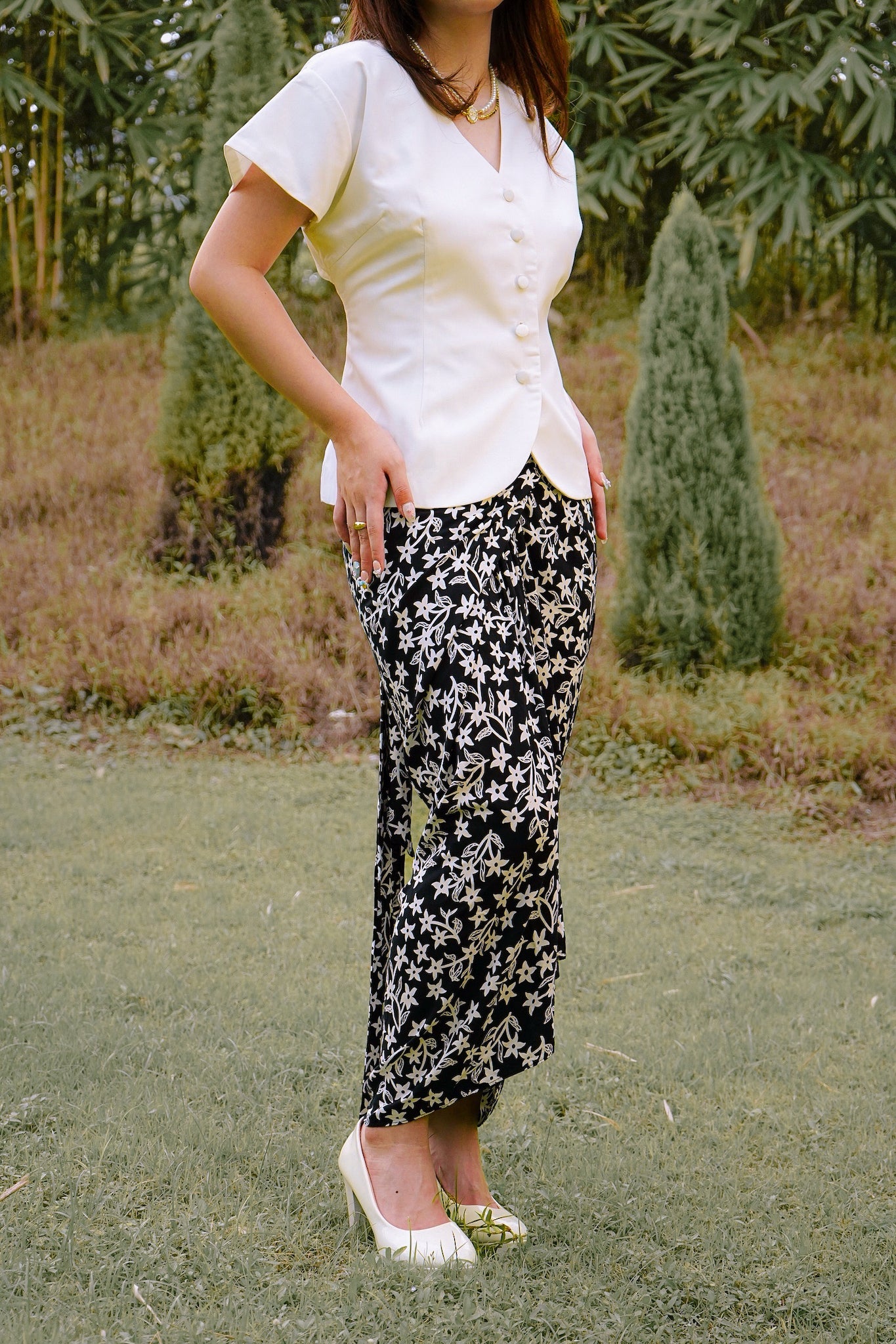 Poplin Tailored Blouse | Cream