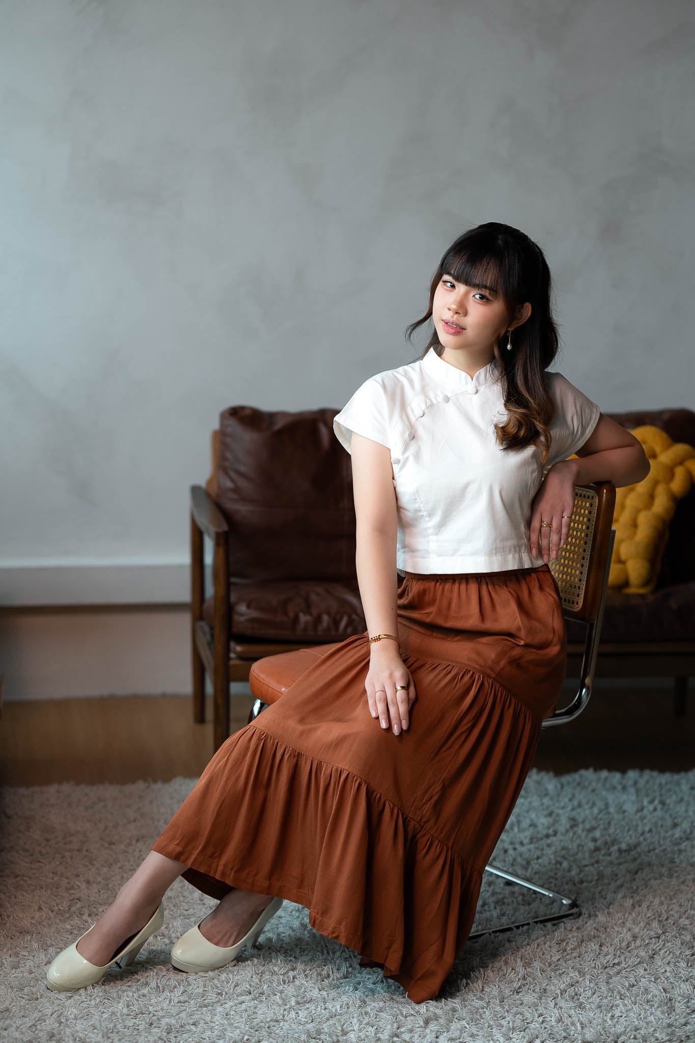 Passage Tiered Skirt | Clay
