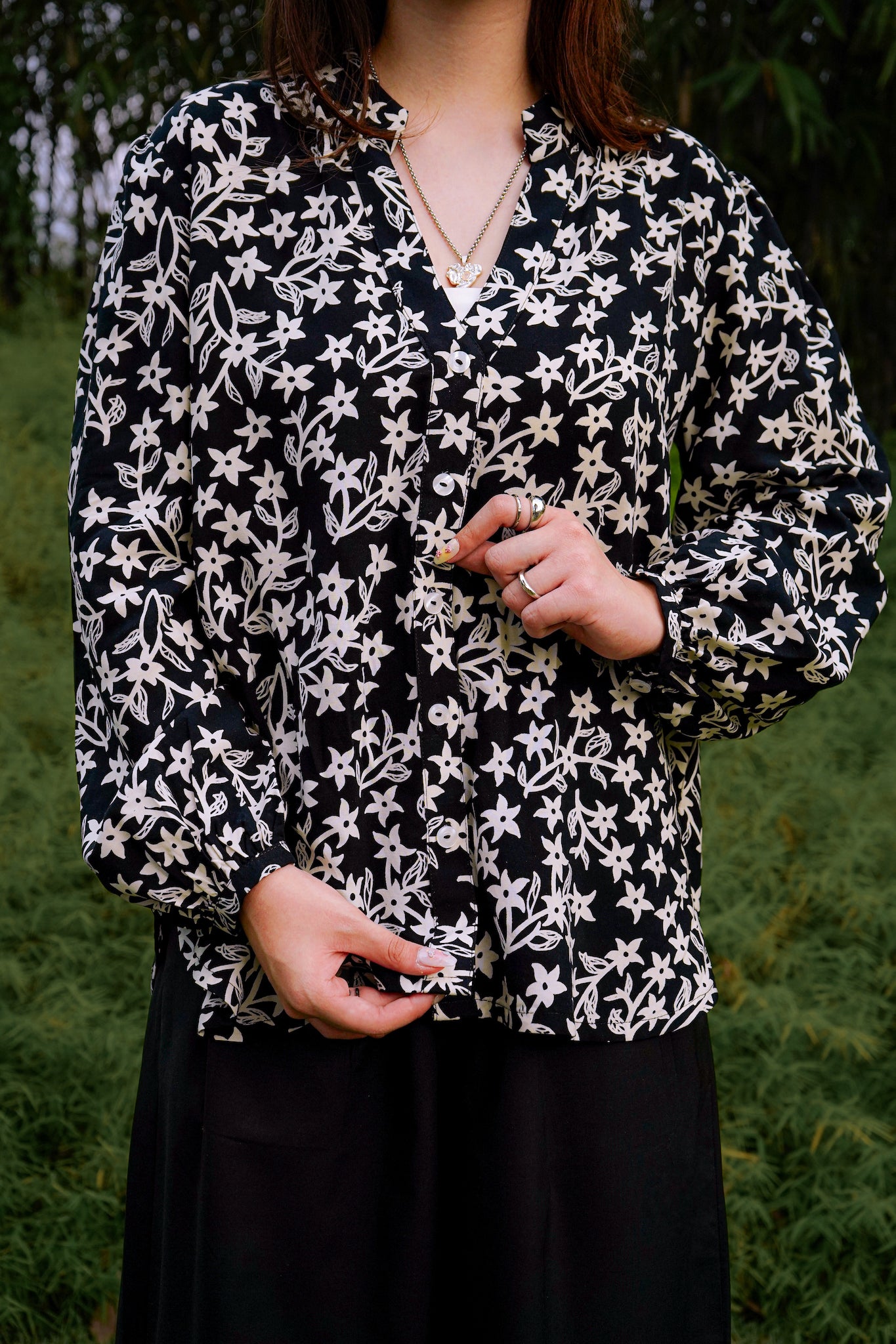 Batik Poet Blouse | Jasmin Ebony