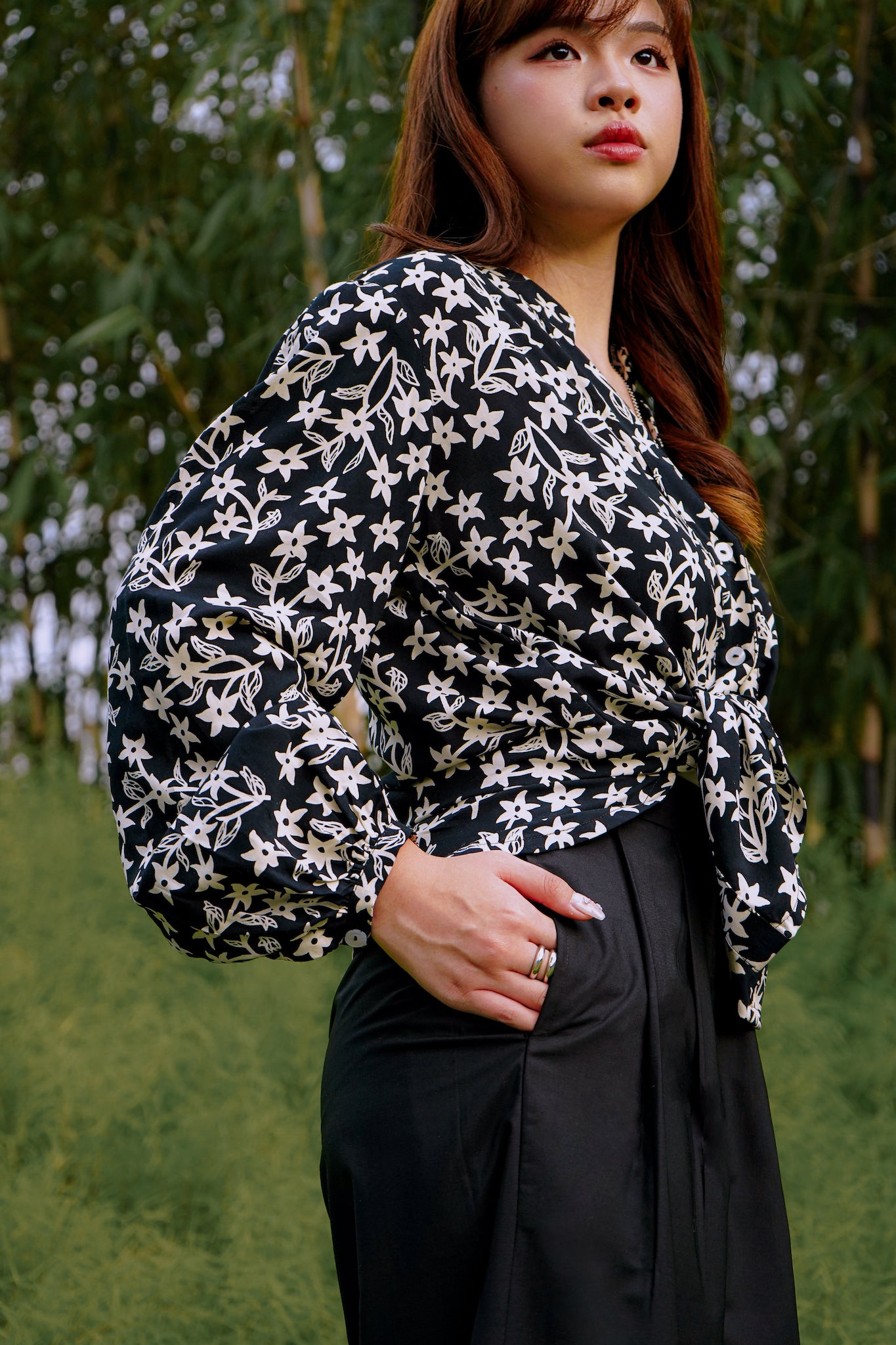Batik Poet Blouse | Jasmin Ebony