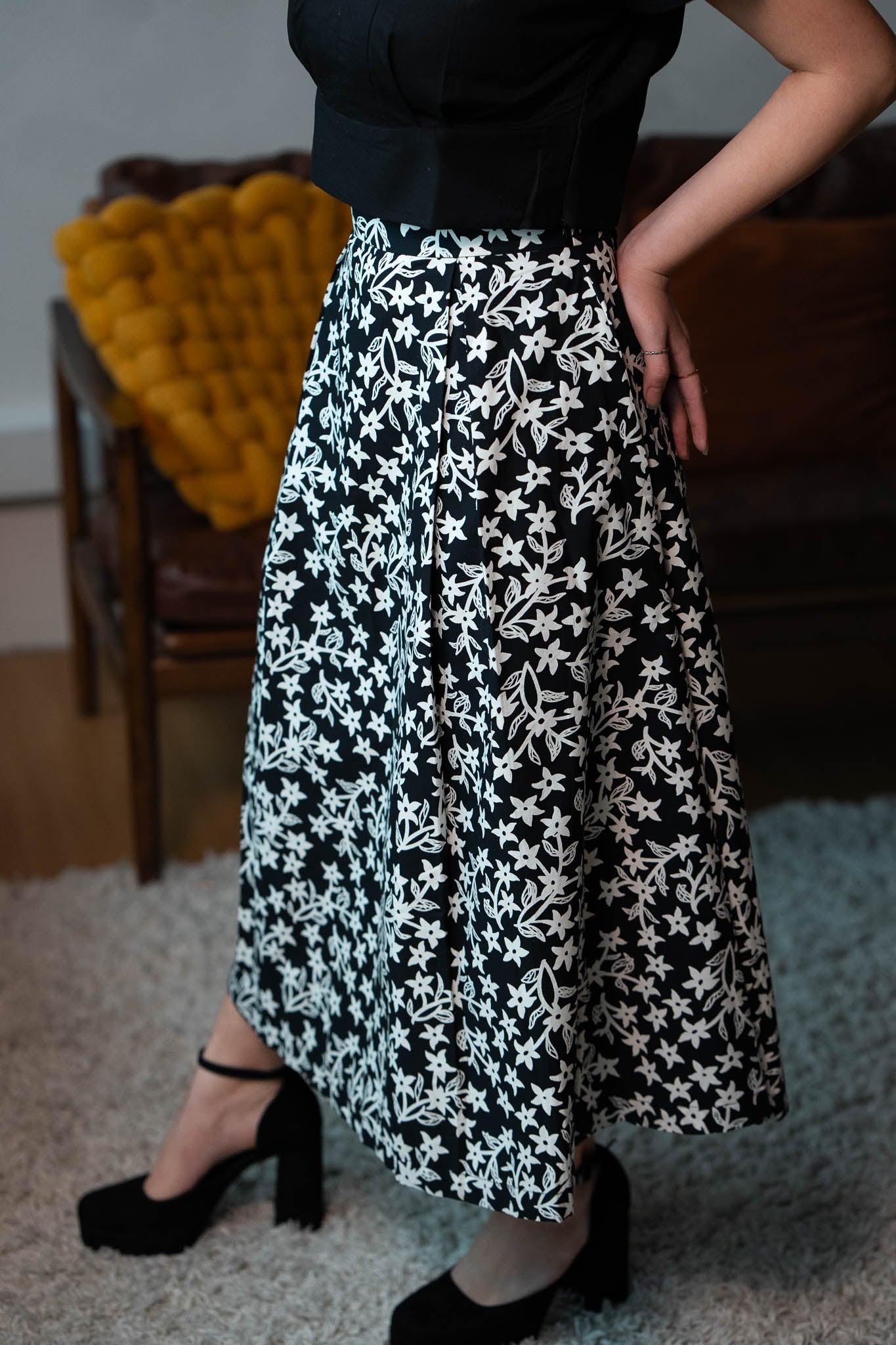 Batik Swing Skirt | Jasmin Ebony
