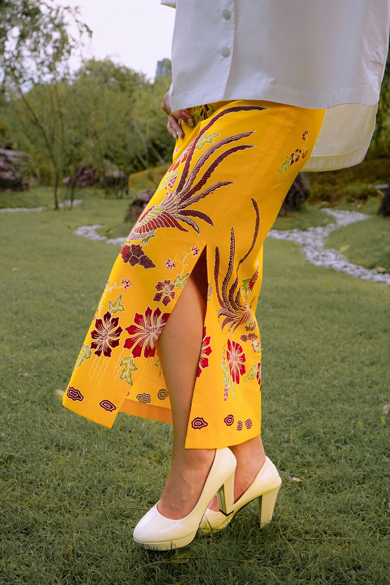 Batik Column Skirt | Merak Soleil
