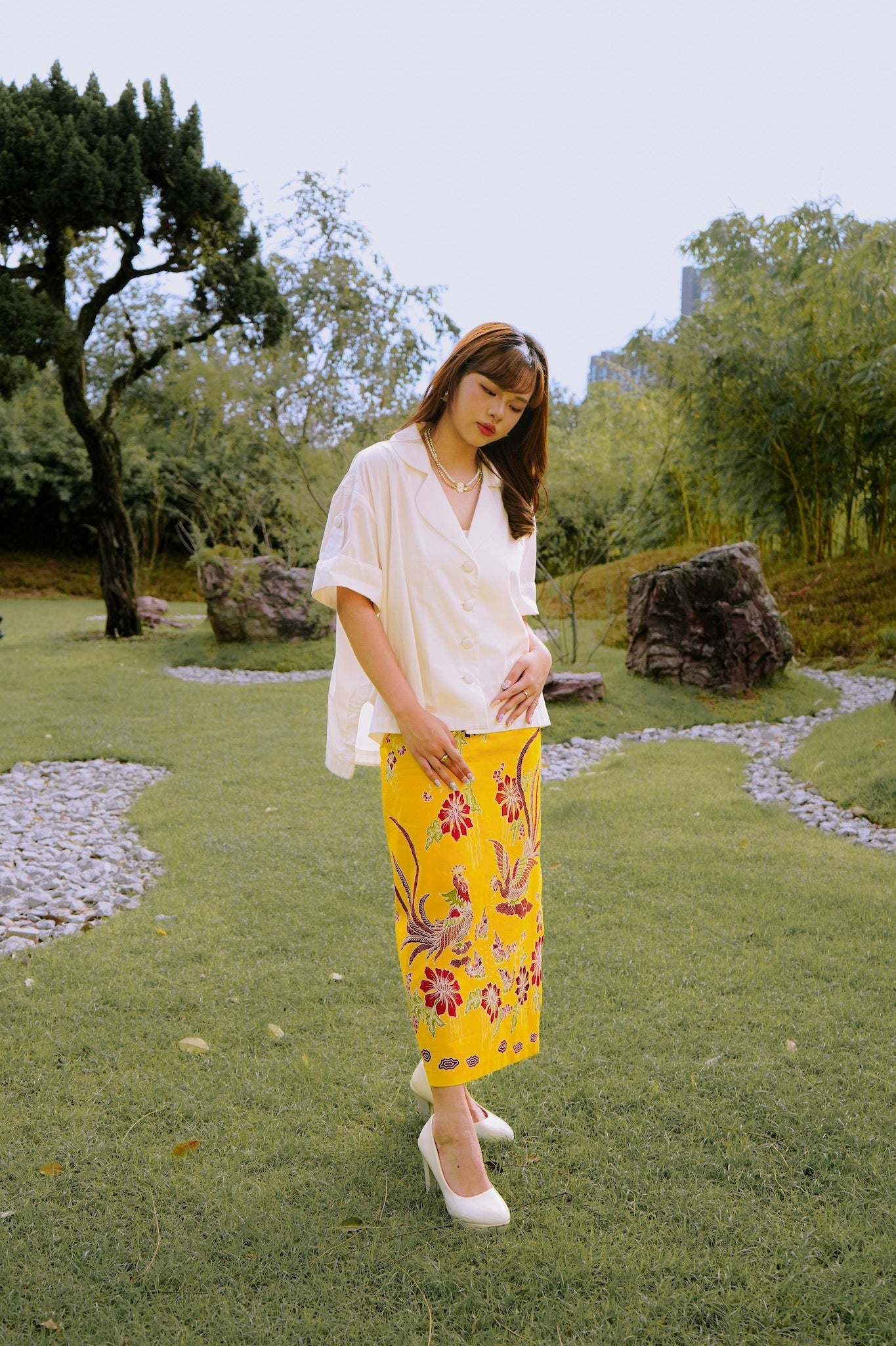 Batik Column Skirt | Merak Soleil