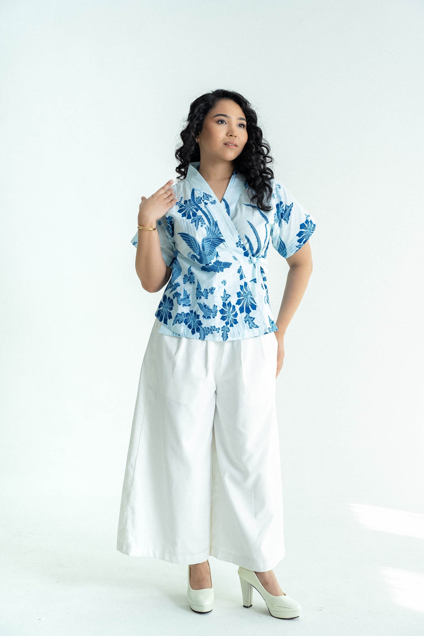 Twill Blend Wide Leg Pants | Natural