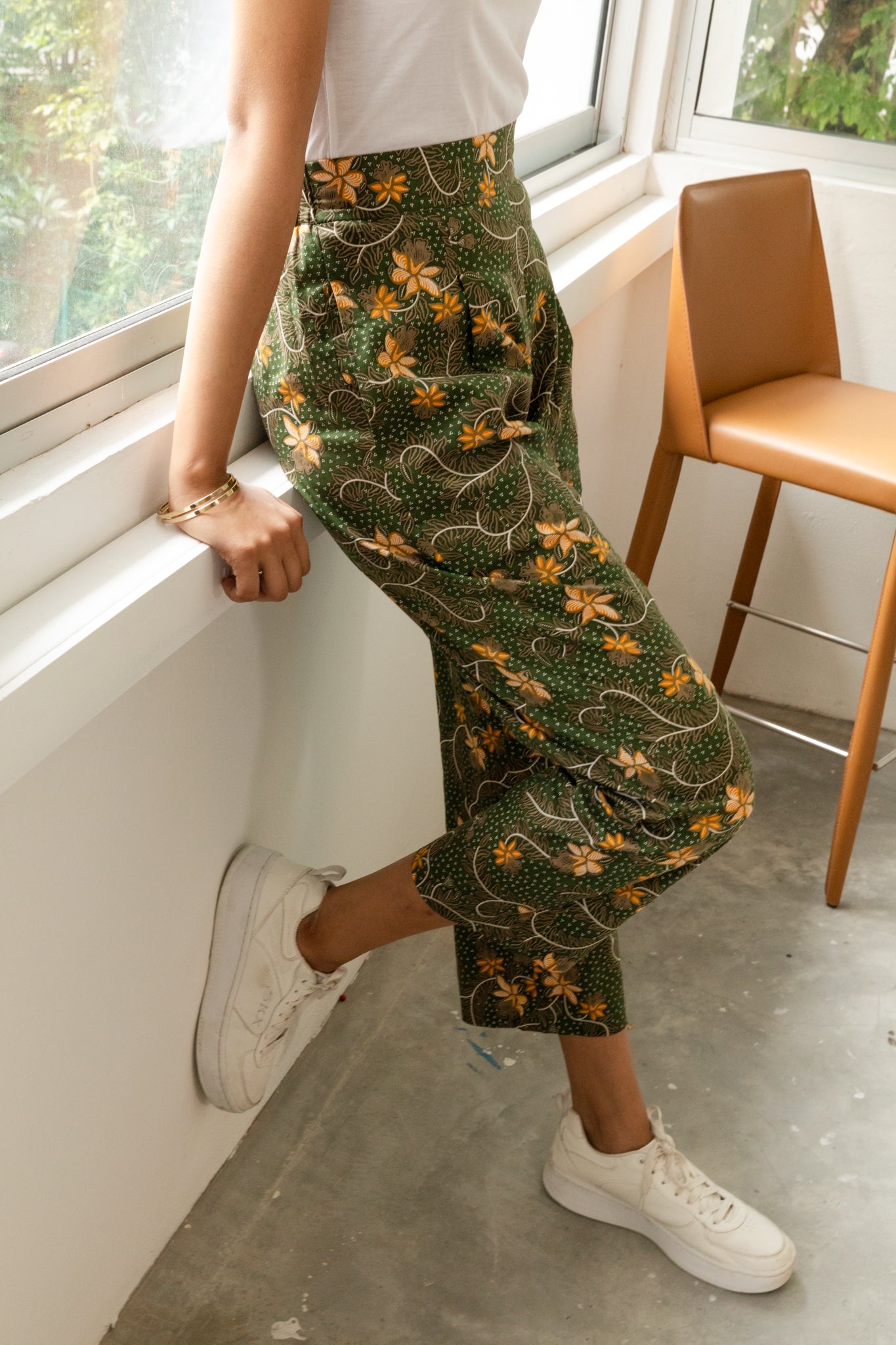 Batik Straight Fit Pants | Taman Sari Olive