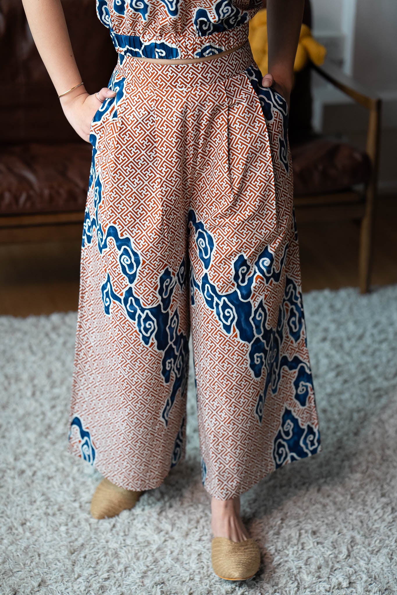 Batik Wide Leg Pants | Tumbuh Clay