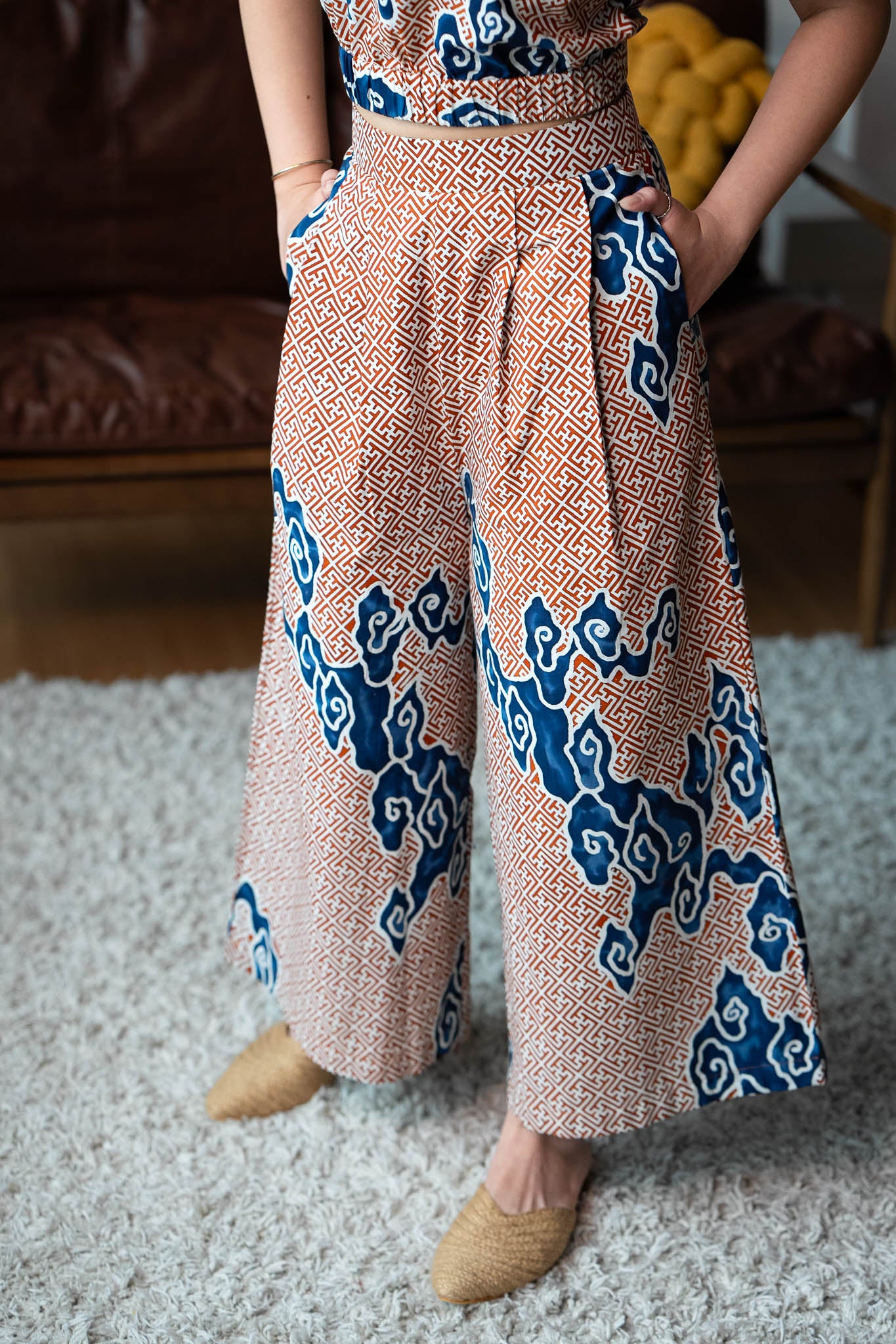 Batik Wide Leg Pants | Tumbuh Clay