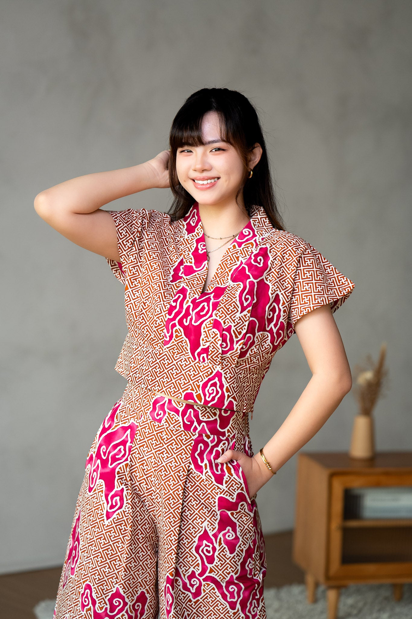 Batik Banded Crop Top | Tumbuh Pink