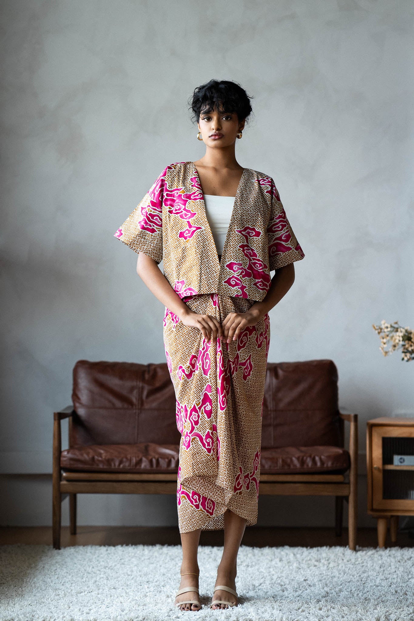 Batik Crop Jacket | Tumbuh Pink