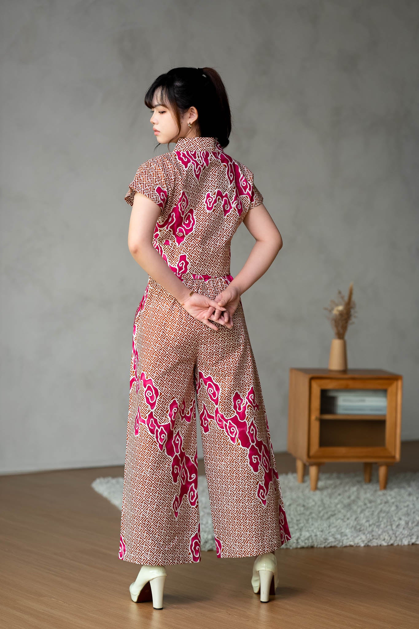 Batik Box Pleat Culottes | Tumbuh Pink