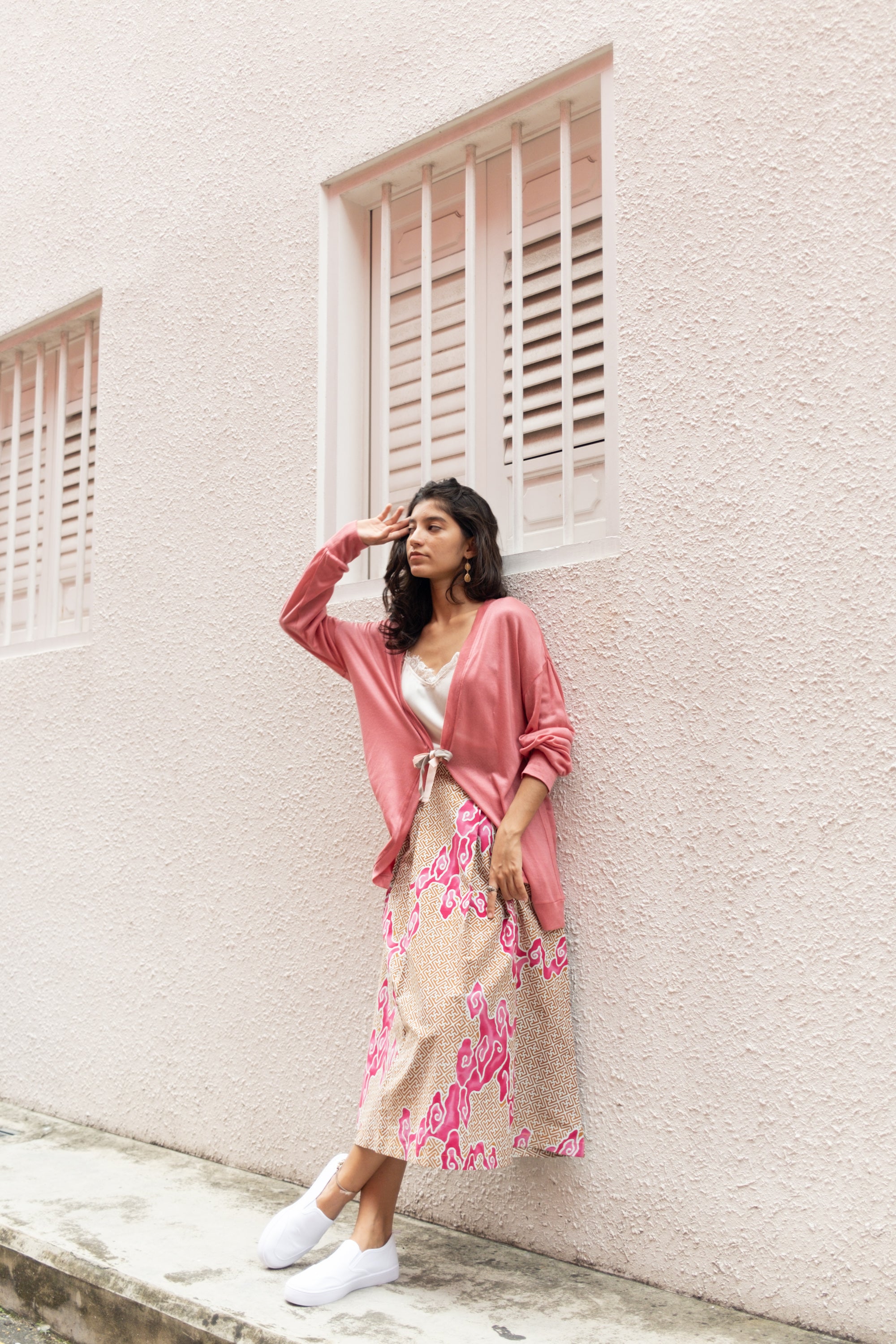 Batik Swing Skirt | Tumbuh Pink