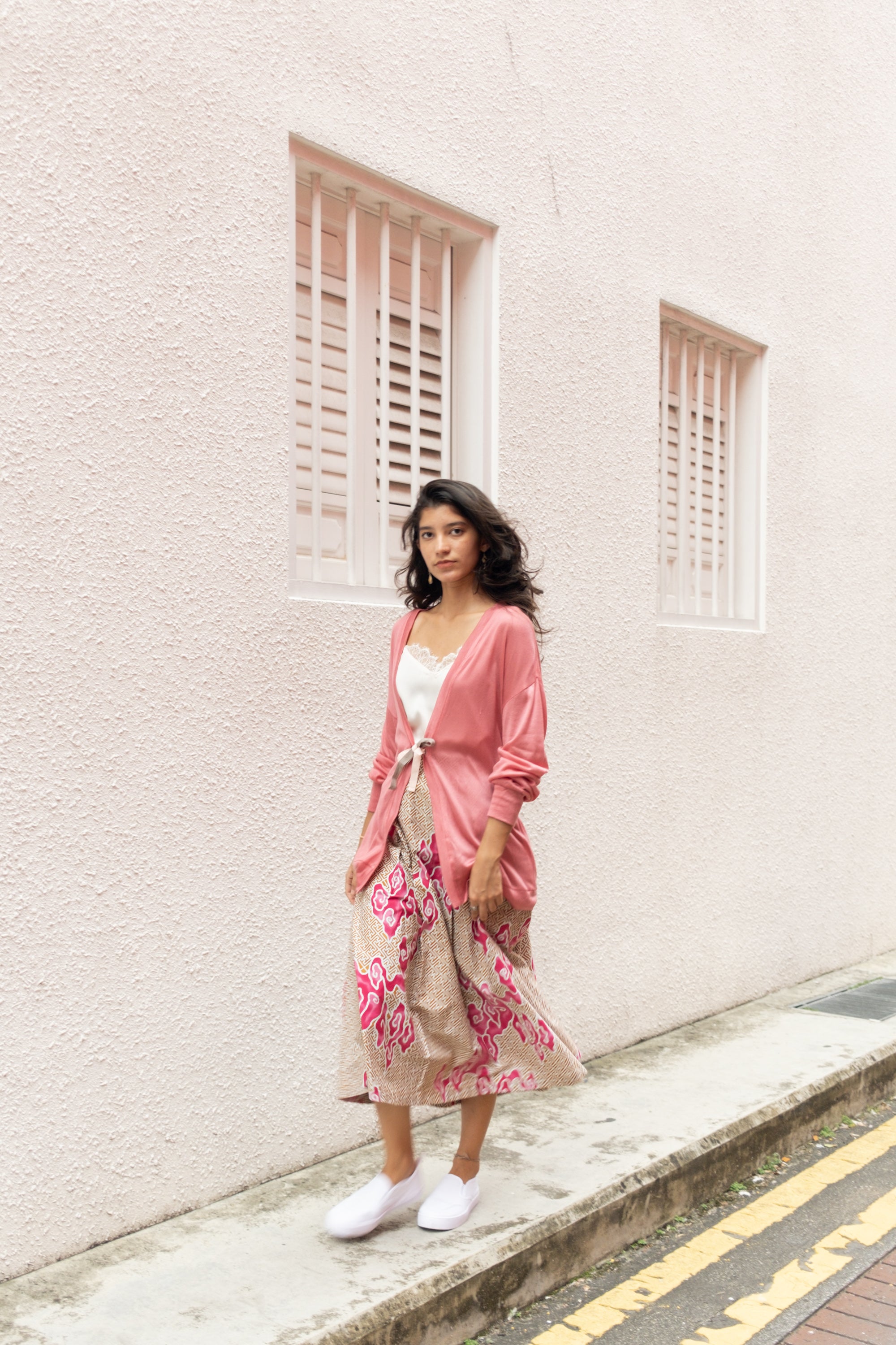 Batik Swing Skirt | Tumbuh Pink