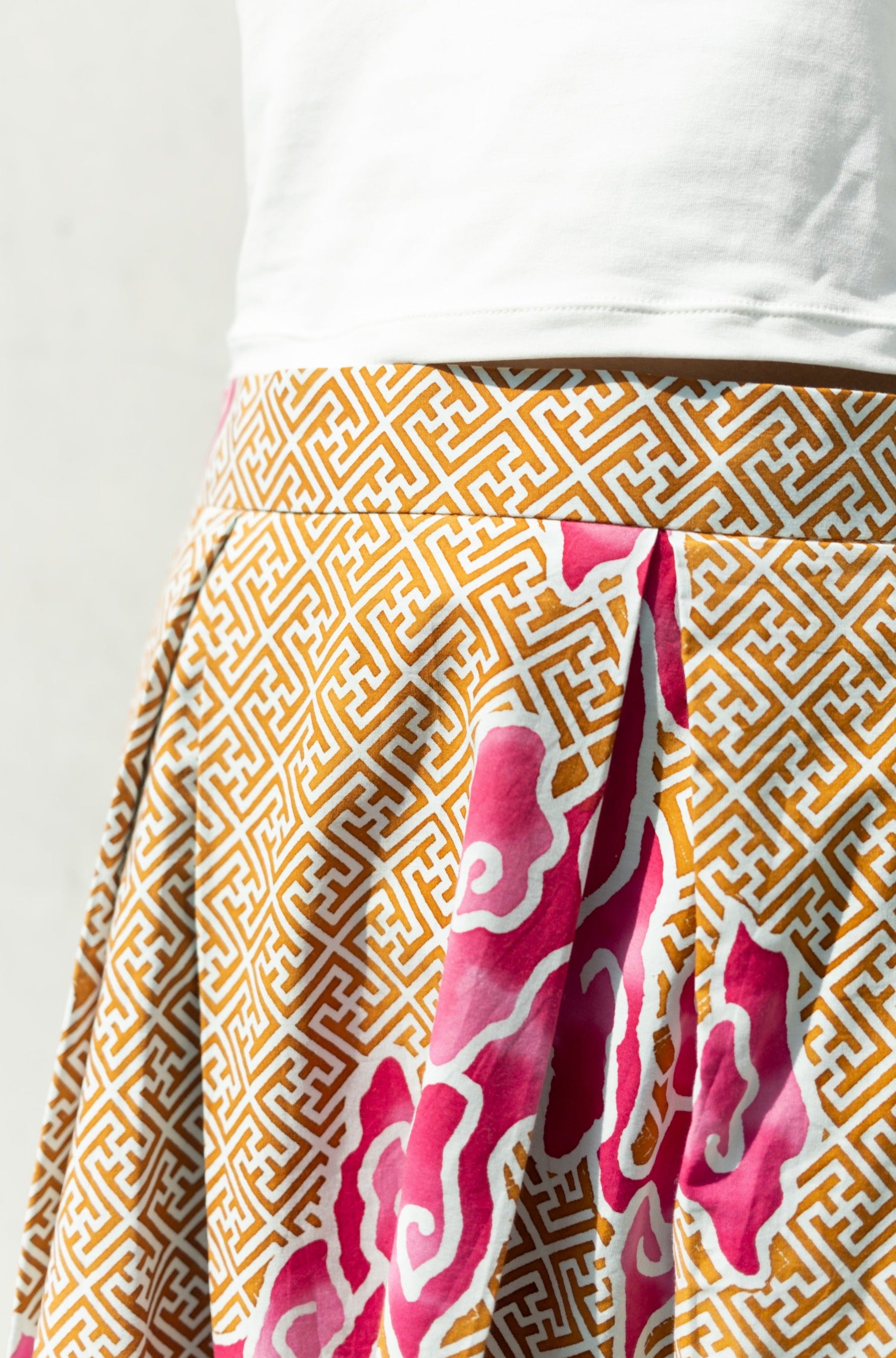 Batik Swing Skirt | Tumbuh Pink