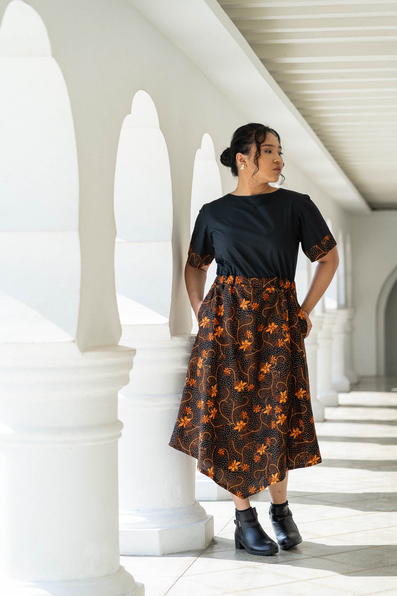 Batik Banded Waist Dress | Taman Sari