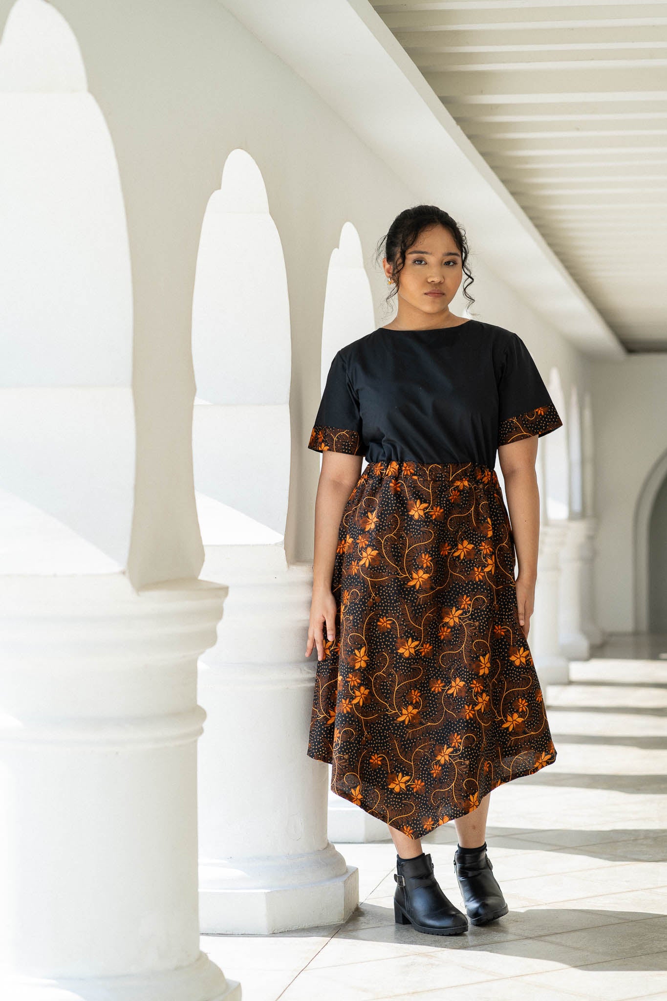 Batik Banded Waist Dress | Taman Sari