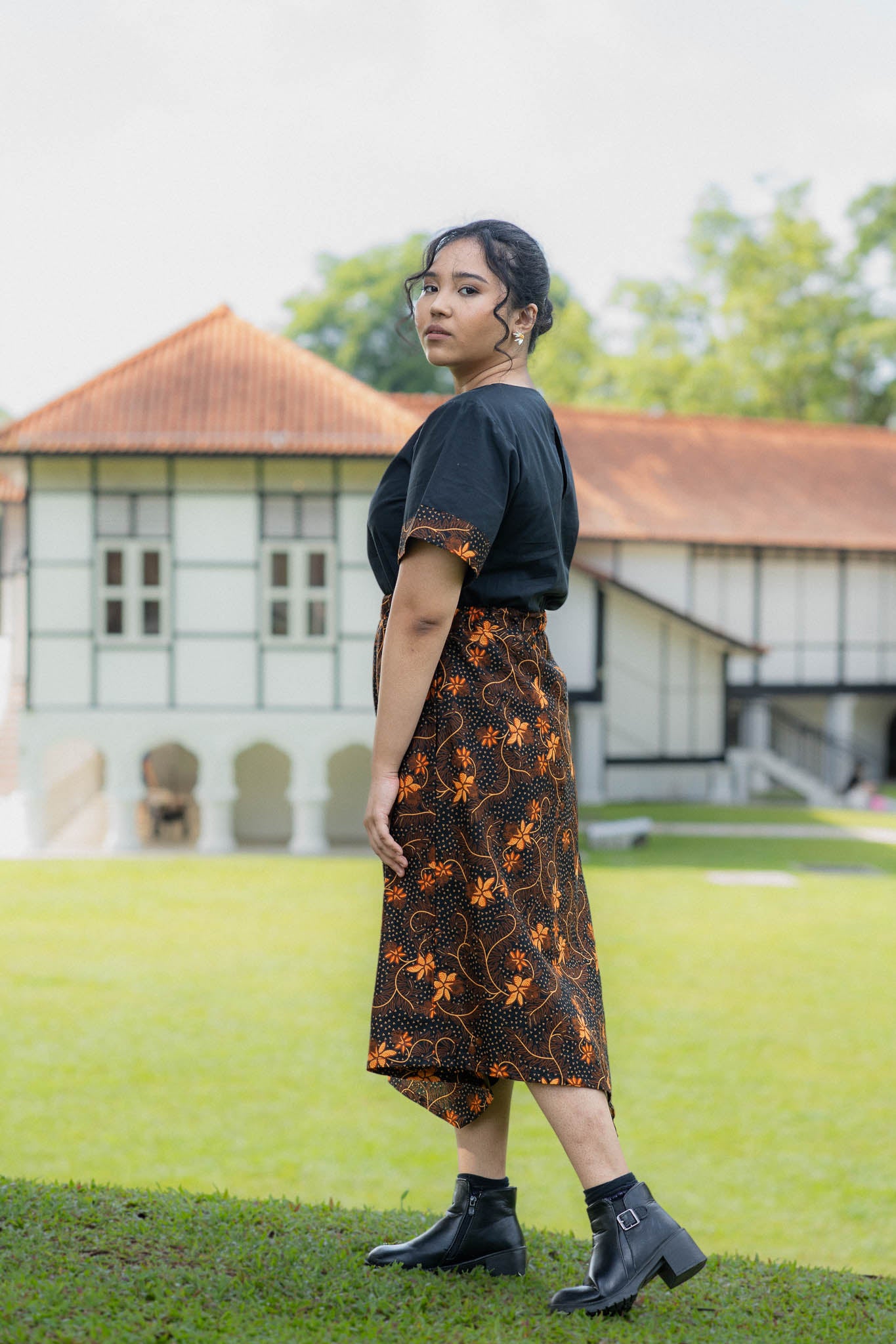 Batik Banded Waist Dress | Taman Sari