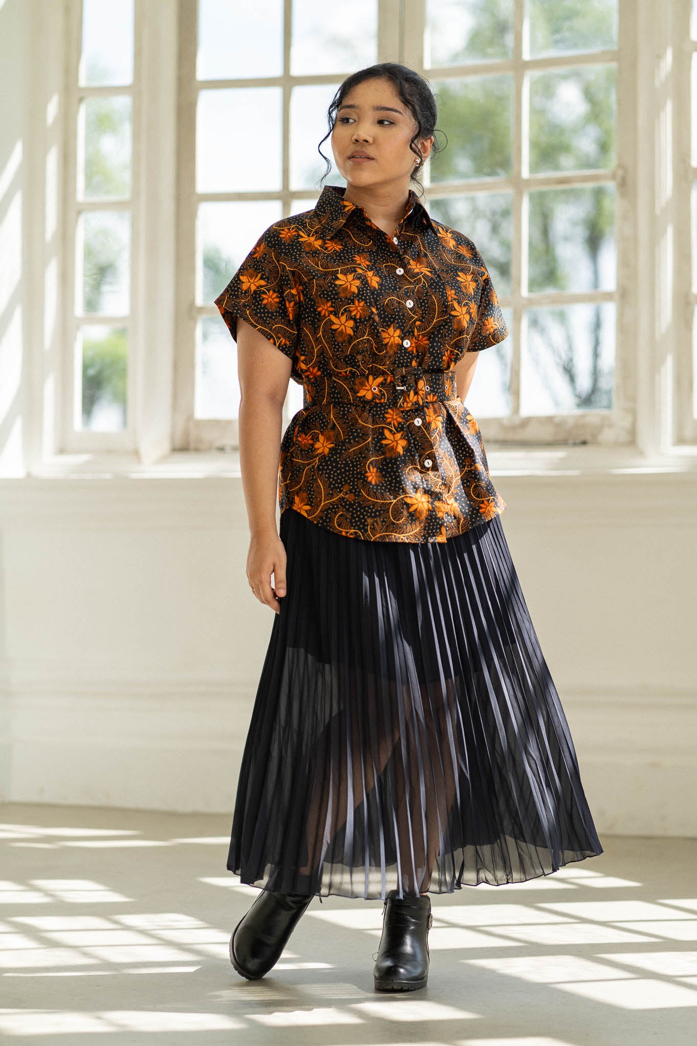 Batik Belted Blouse | Taman Sari