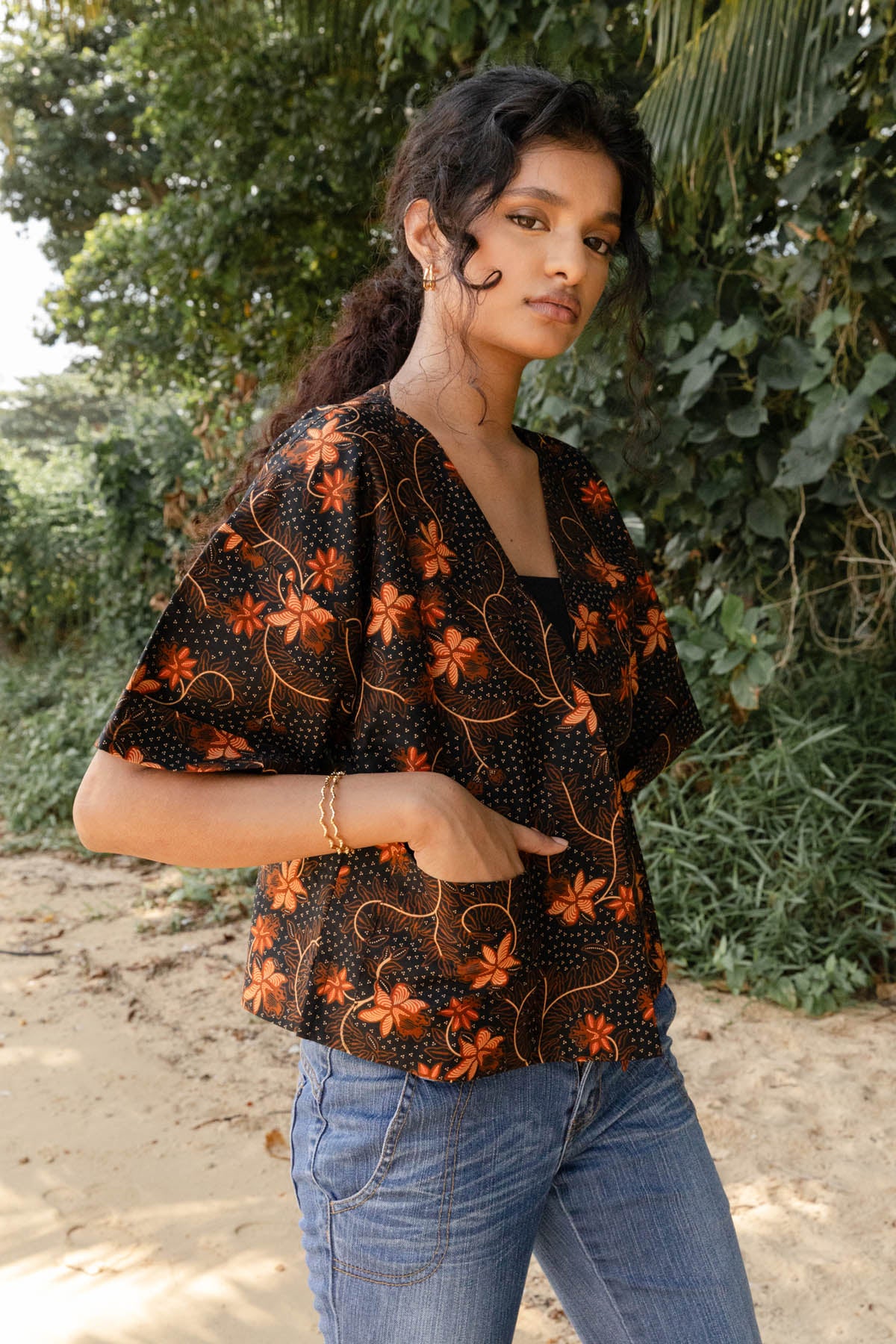Batik Crop Jacket | Taman Sari
