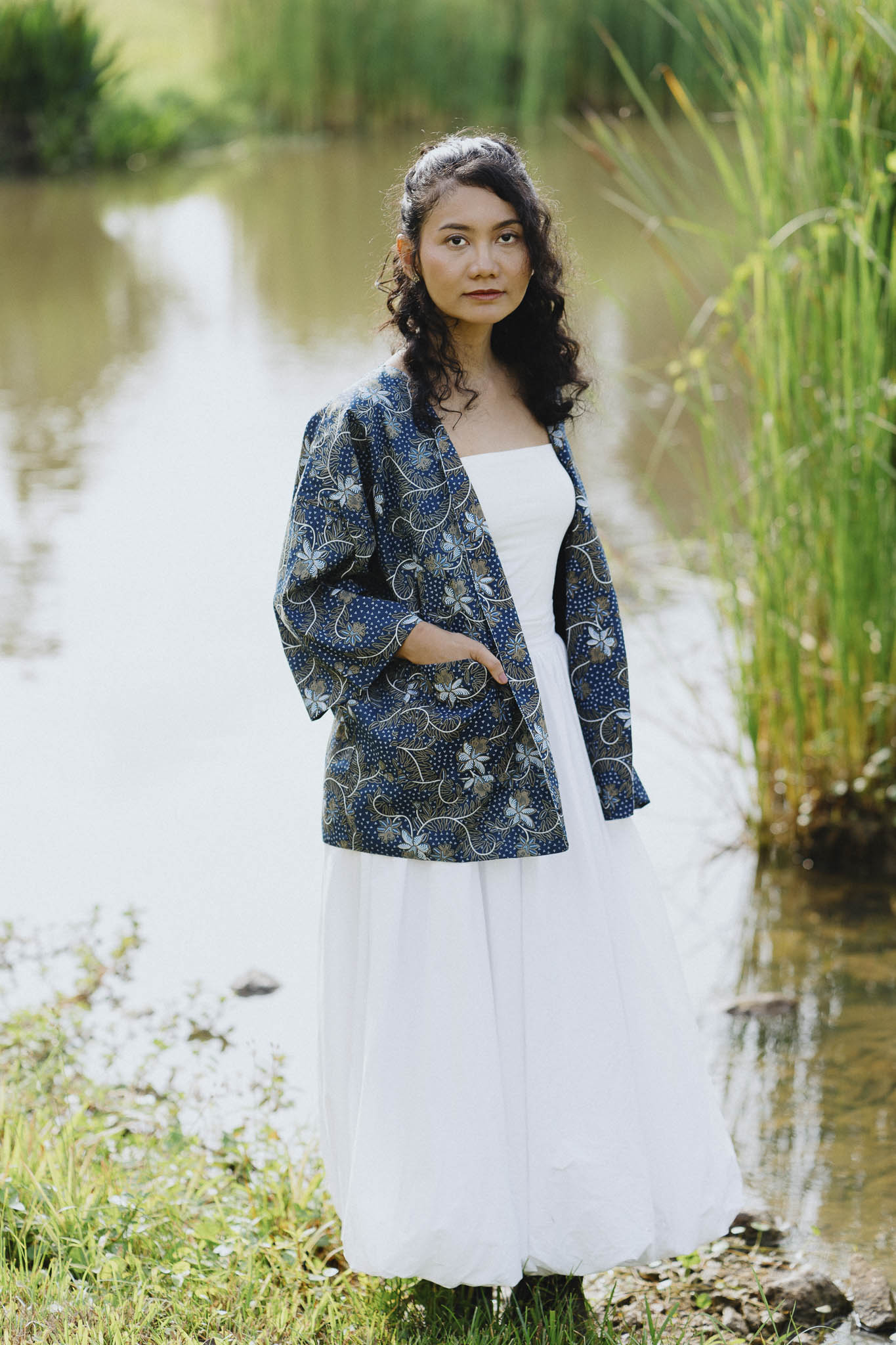 Batik Open Jacket | Taman Sari Indigo