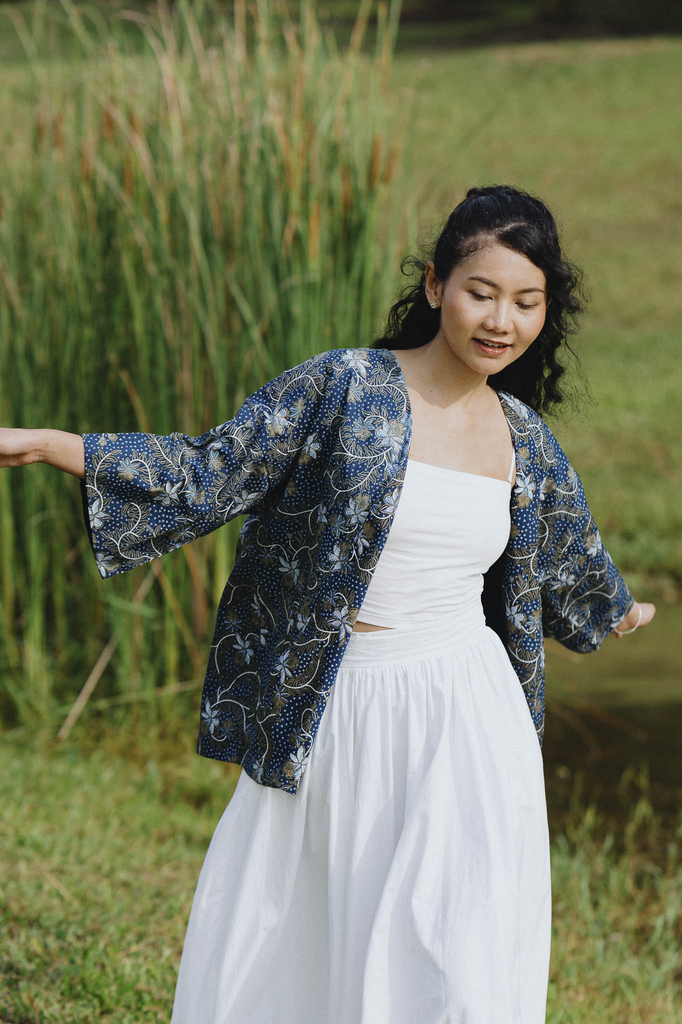 Batik Open Jacket | Taman Sari Indigo
