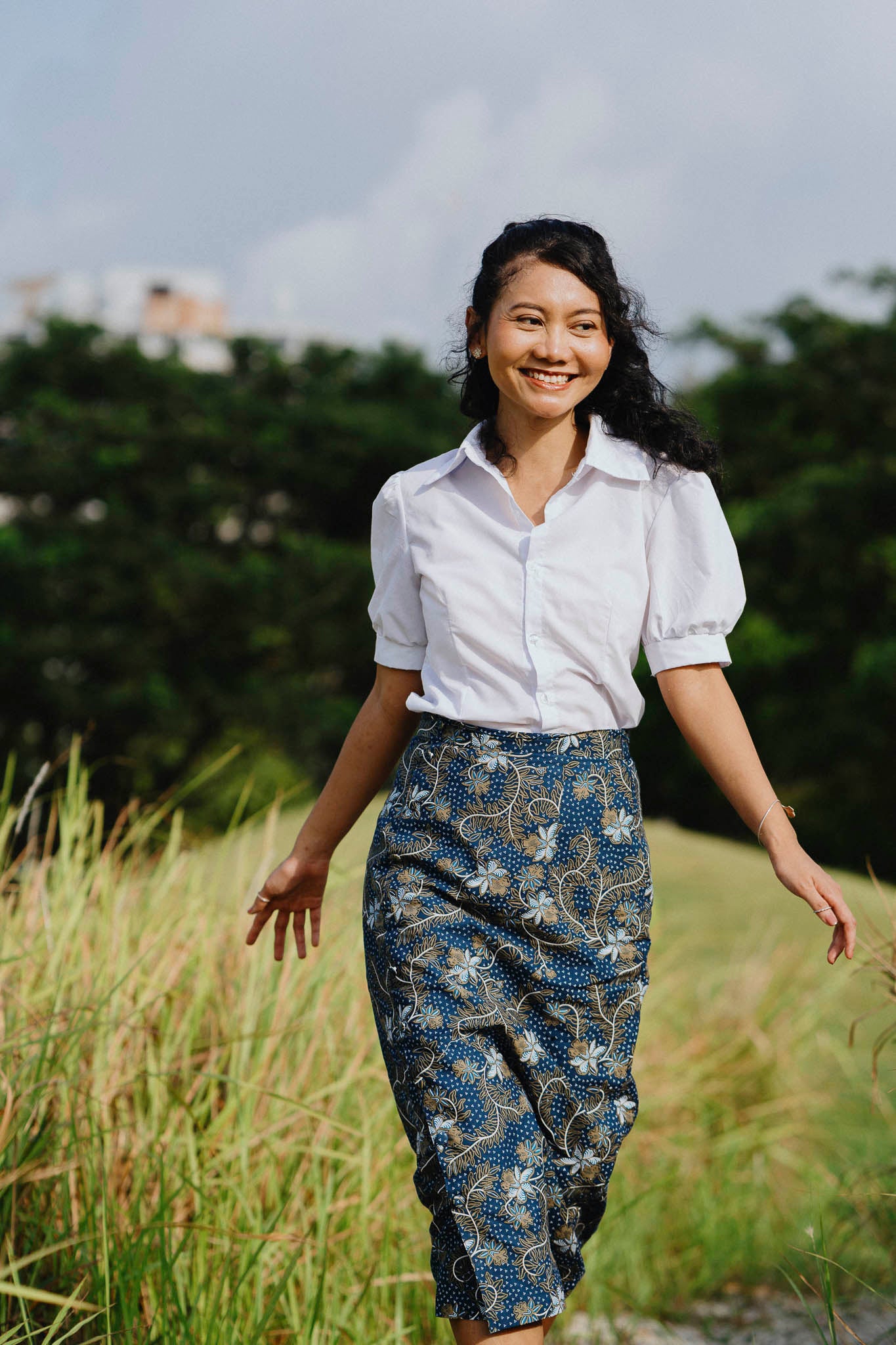 Batik Pencil Skirt | Taman Sari Indigo
