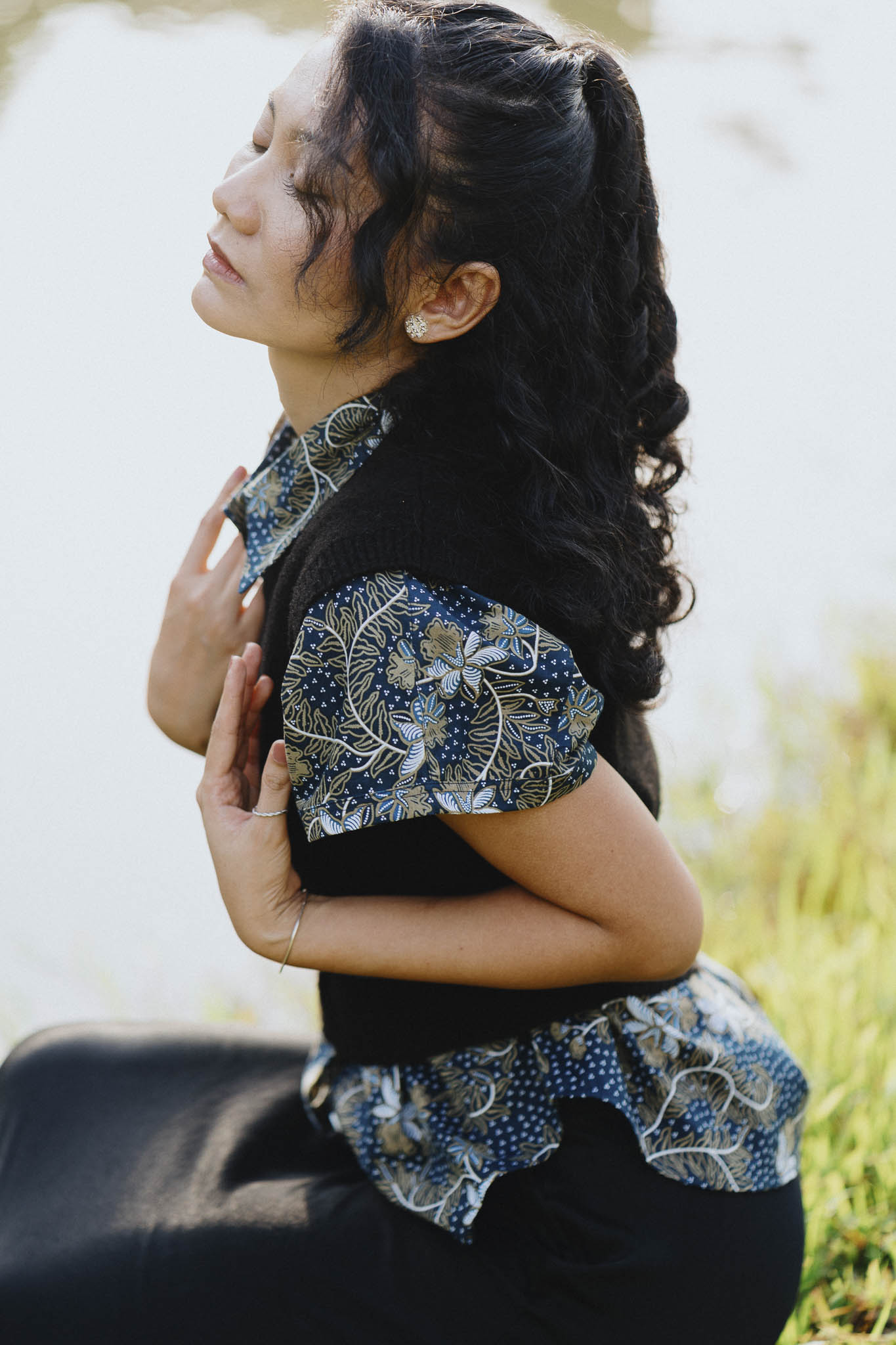 Batik Belted Blouse | Taman Sari Indigo