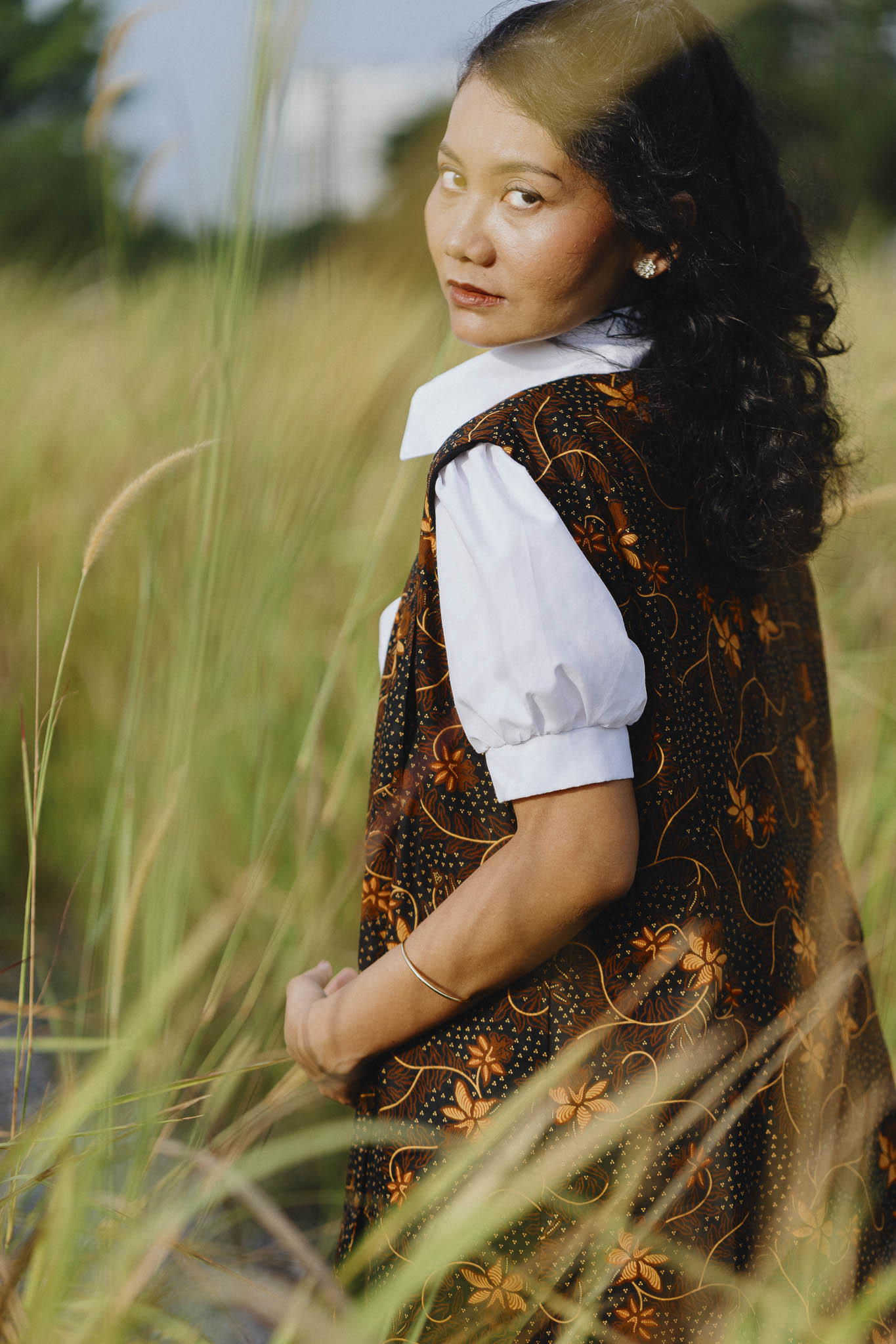 Batik Long Line Vest | Taman Sari