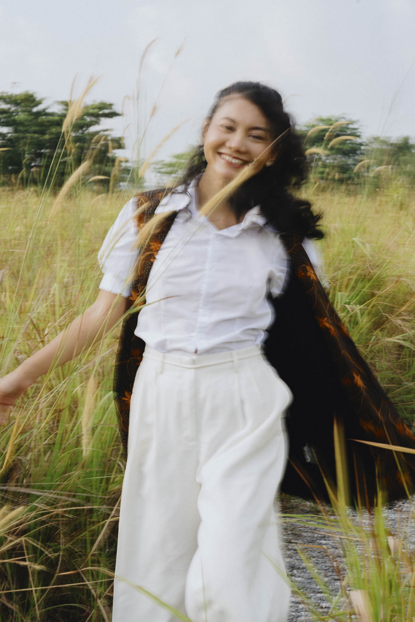Batik Long Line Vest | Taman Sari