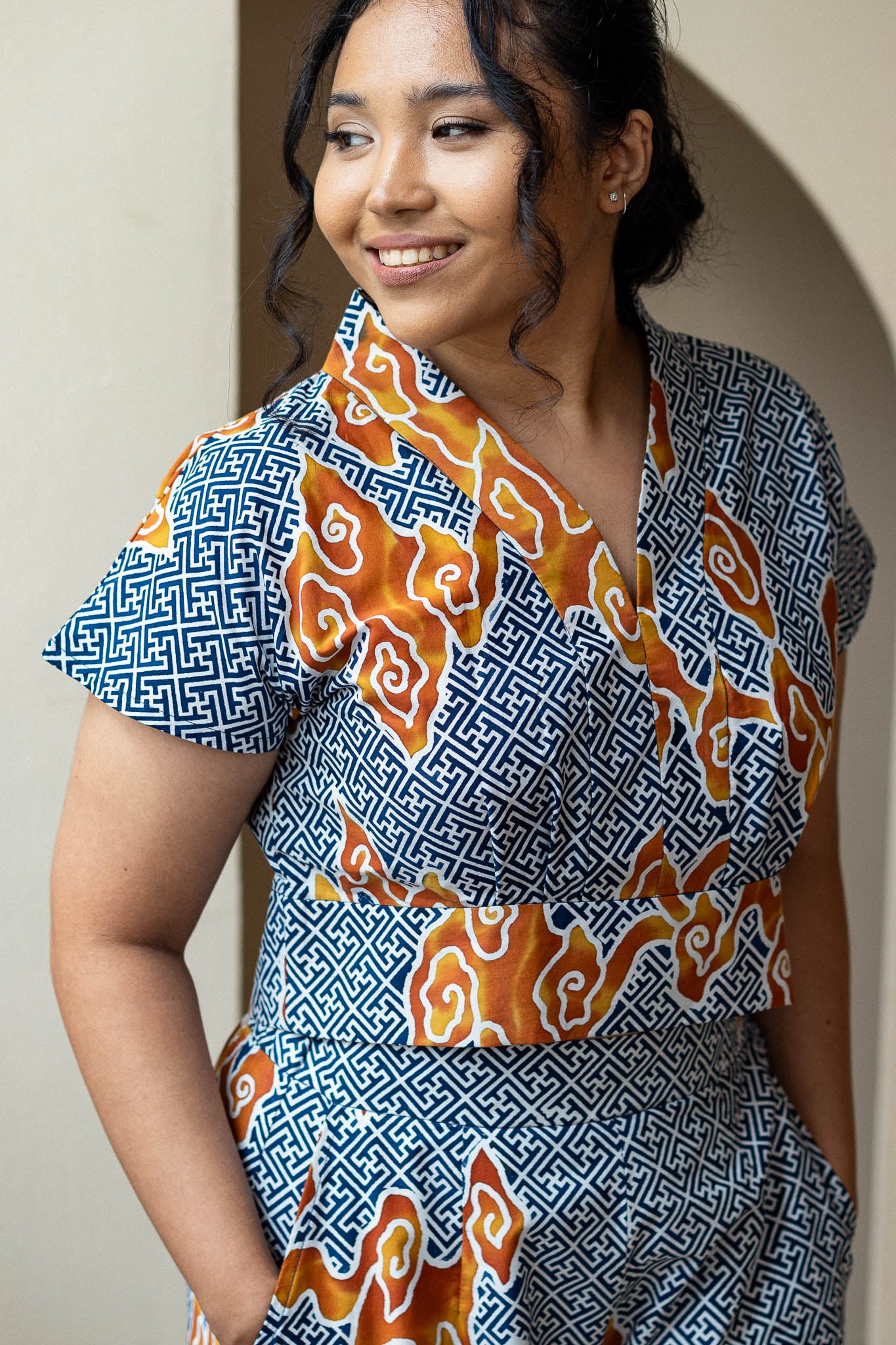 Batik Banded Crop Top | Tumbuh Indigo