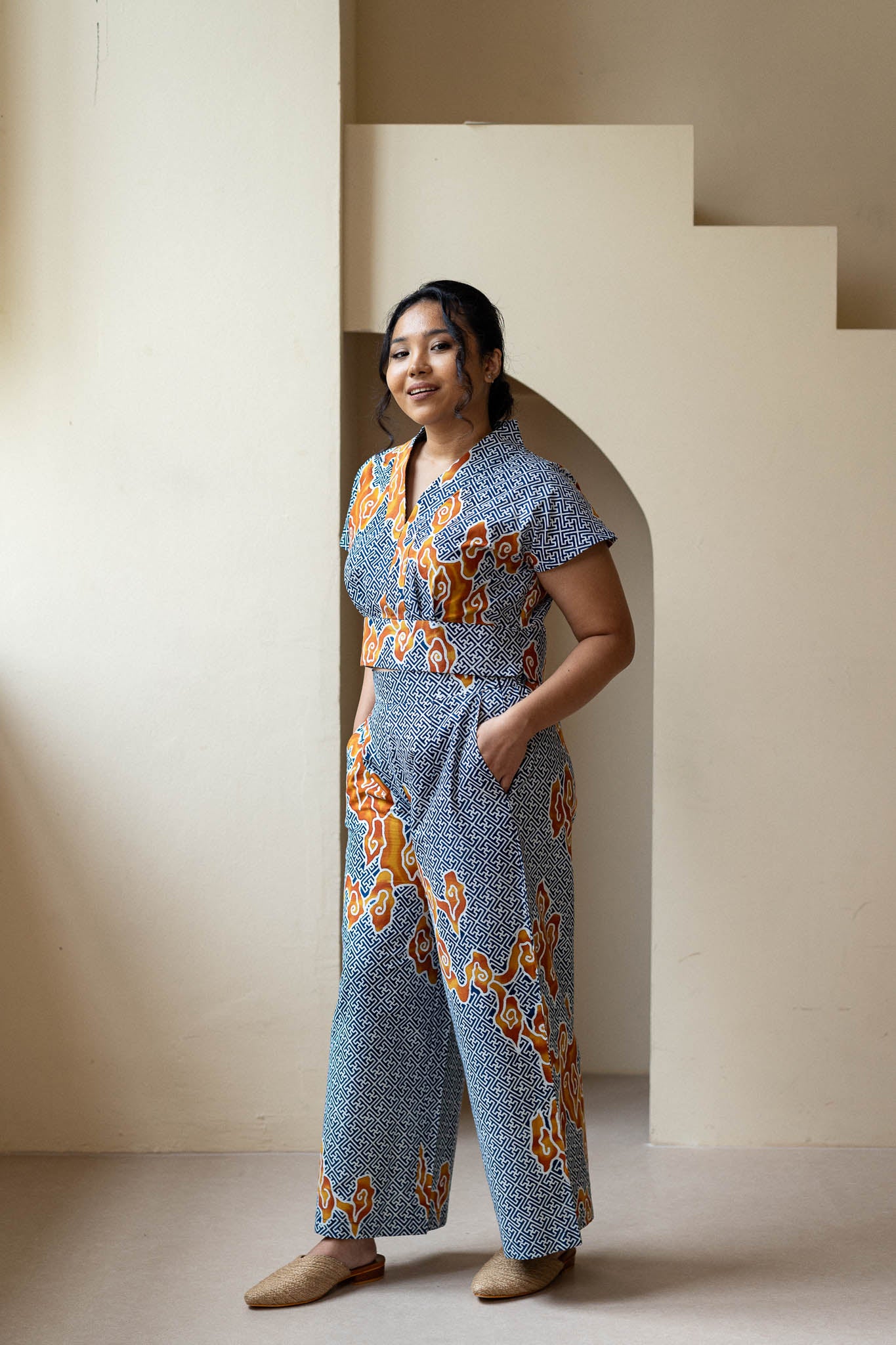 Batik Banded Crop Top | Tumbuh Indigo