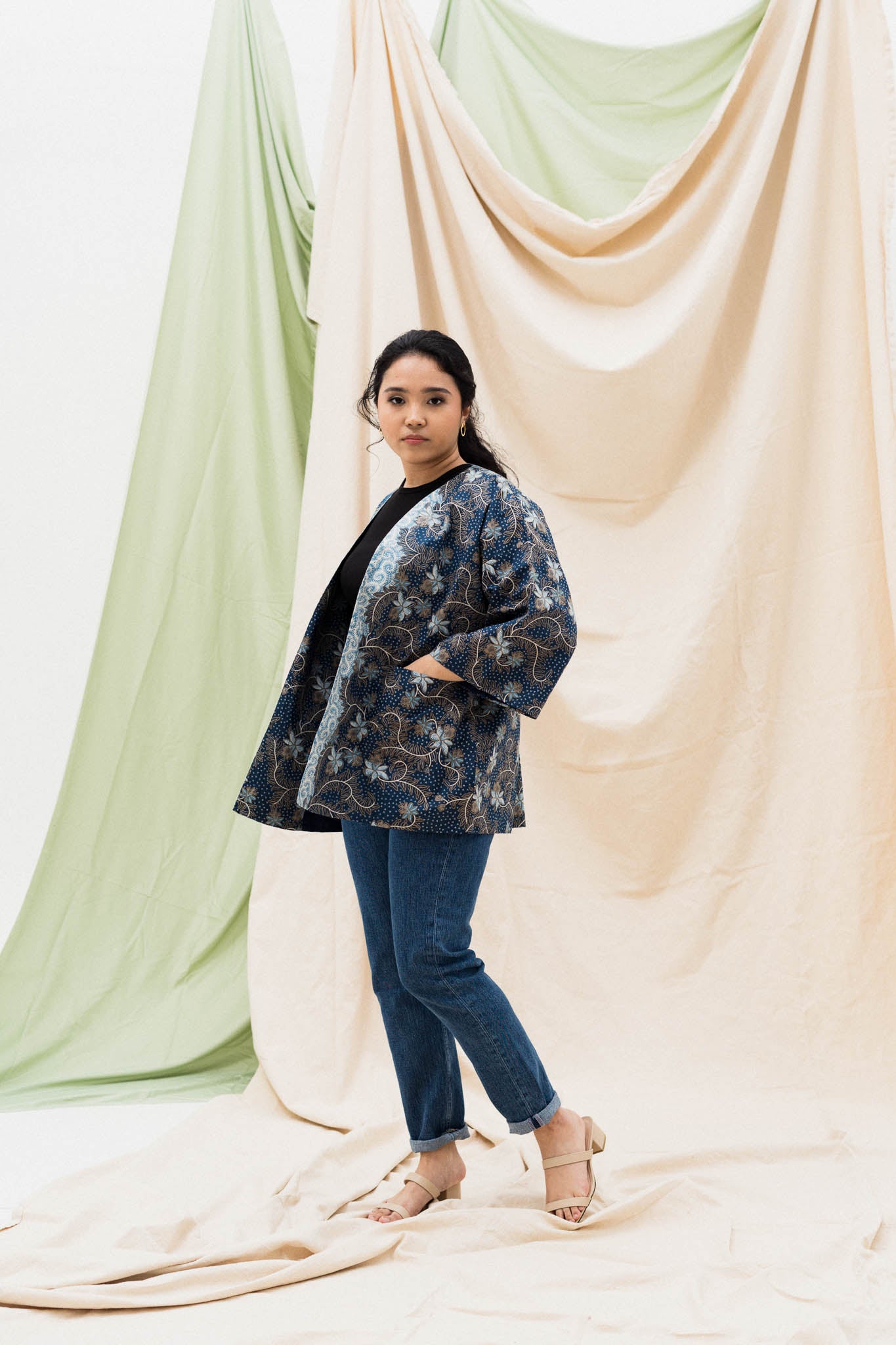 Batik Open Jacket | Taman Sari Indigo