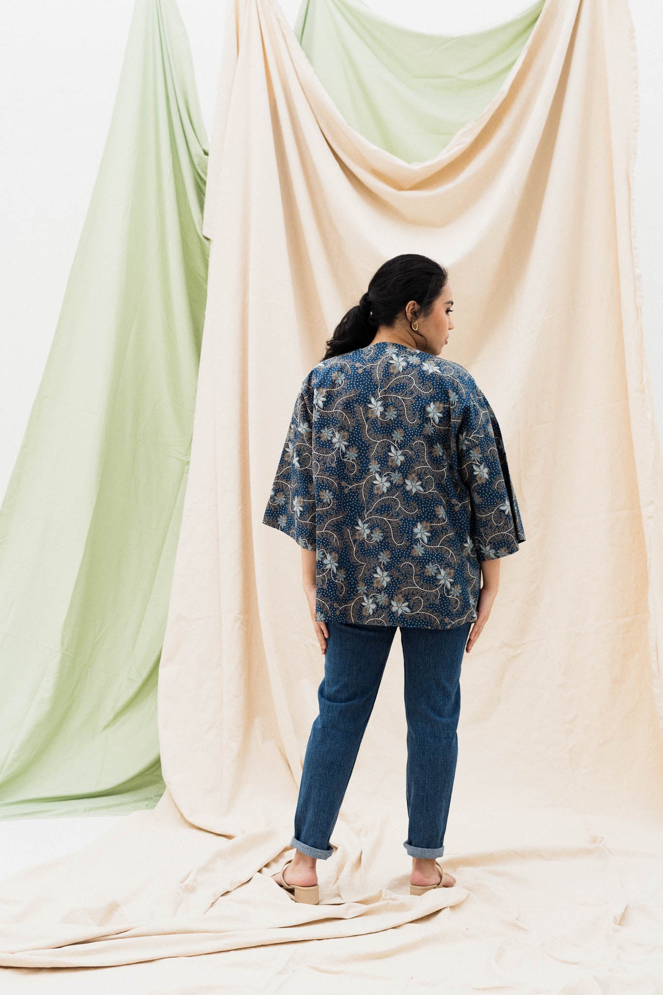 Batik Open Jacket | Taman Sari Indigo