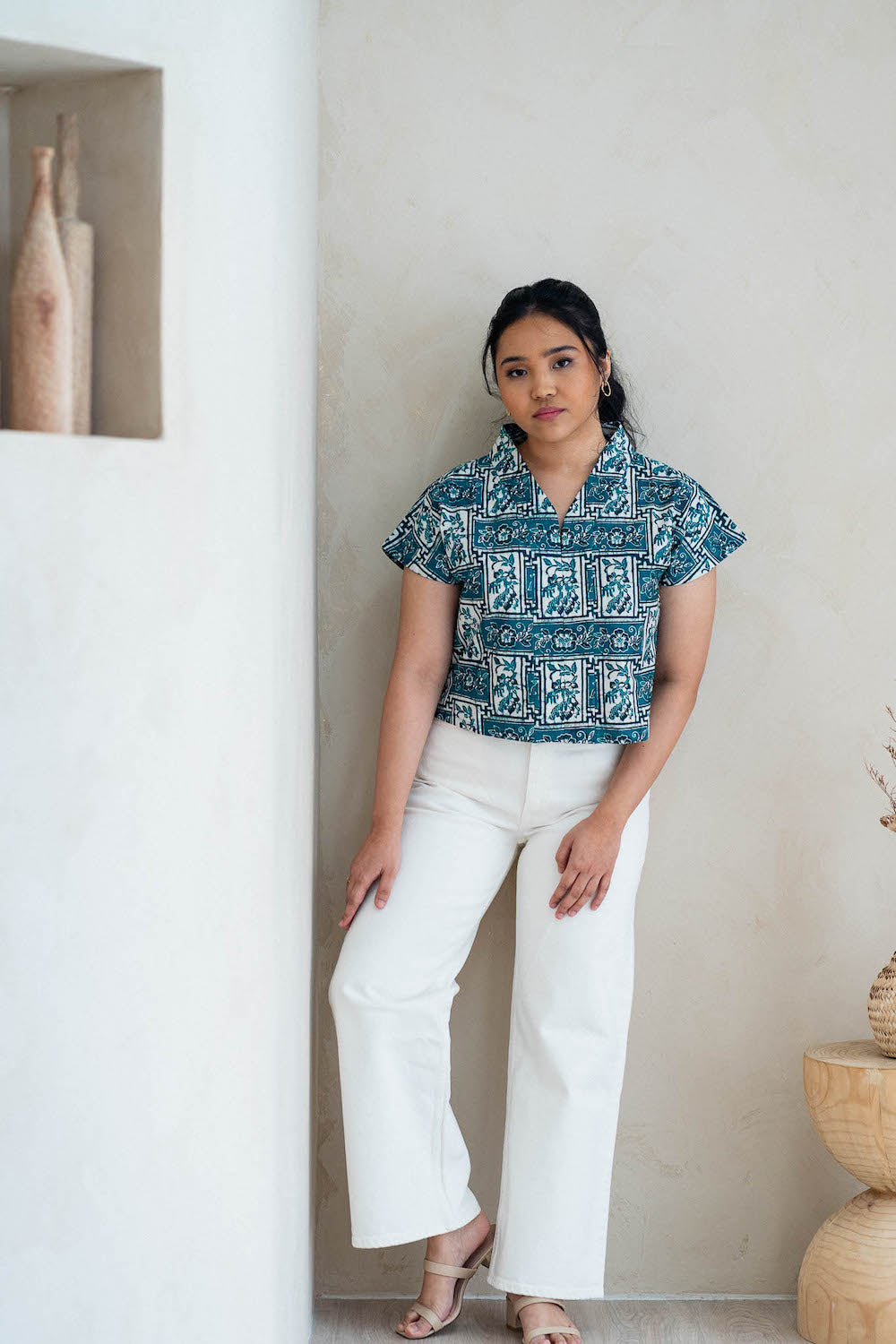 Batik Crop Top | Encim Jade