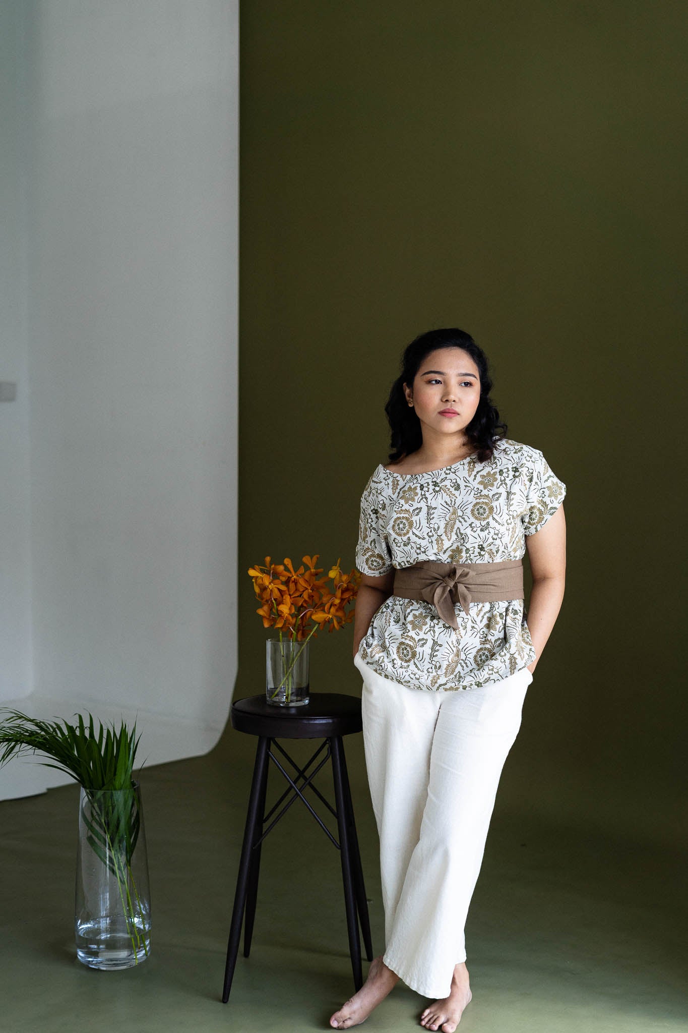 Batik Button Back Blouse | Mentari