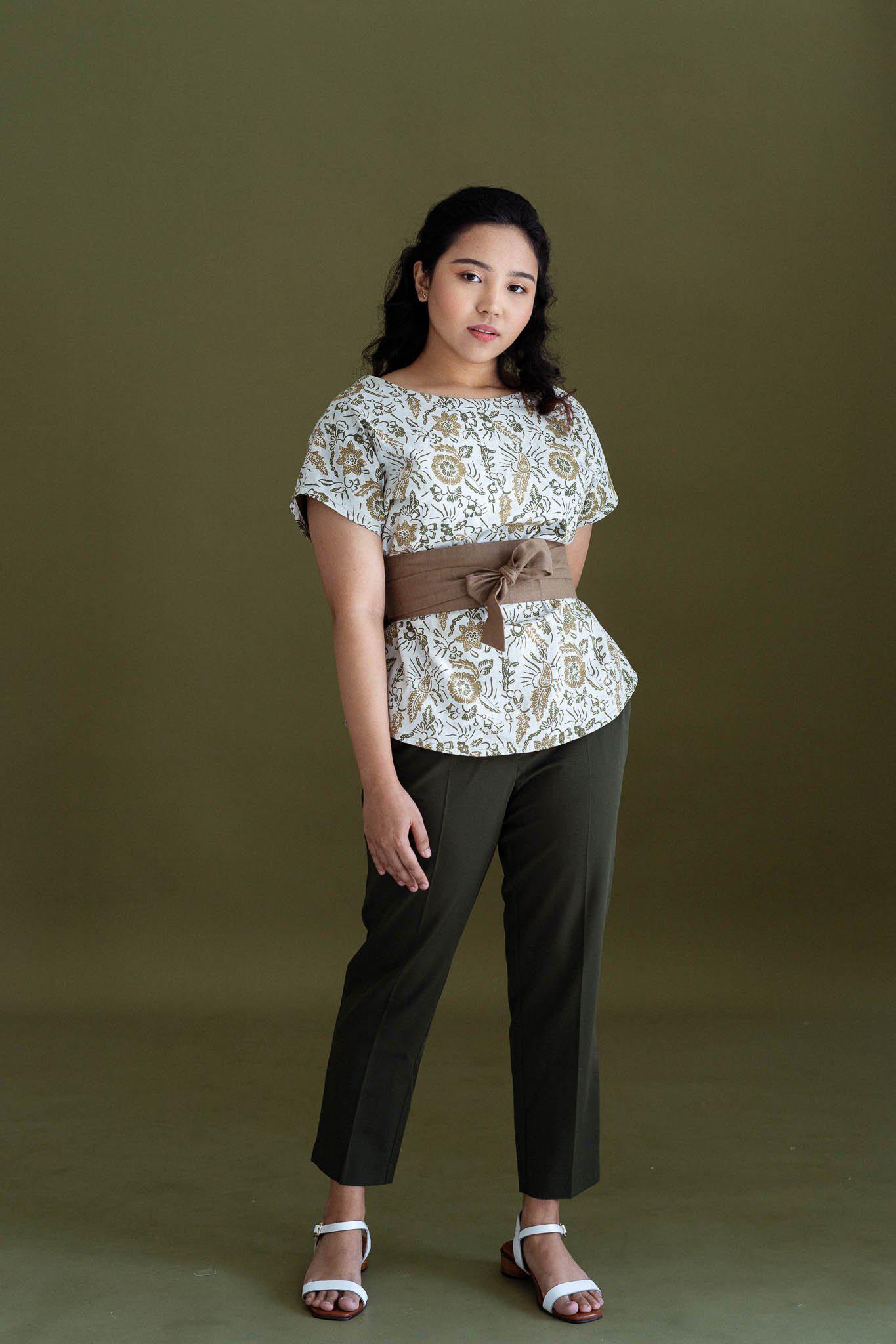 Batik Button Back Blouse | Mentari