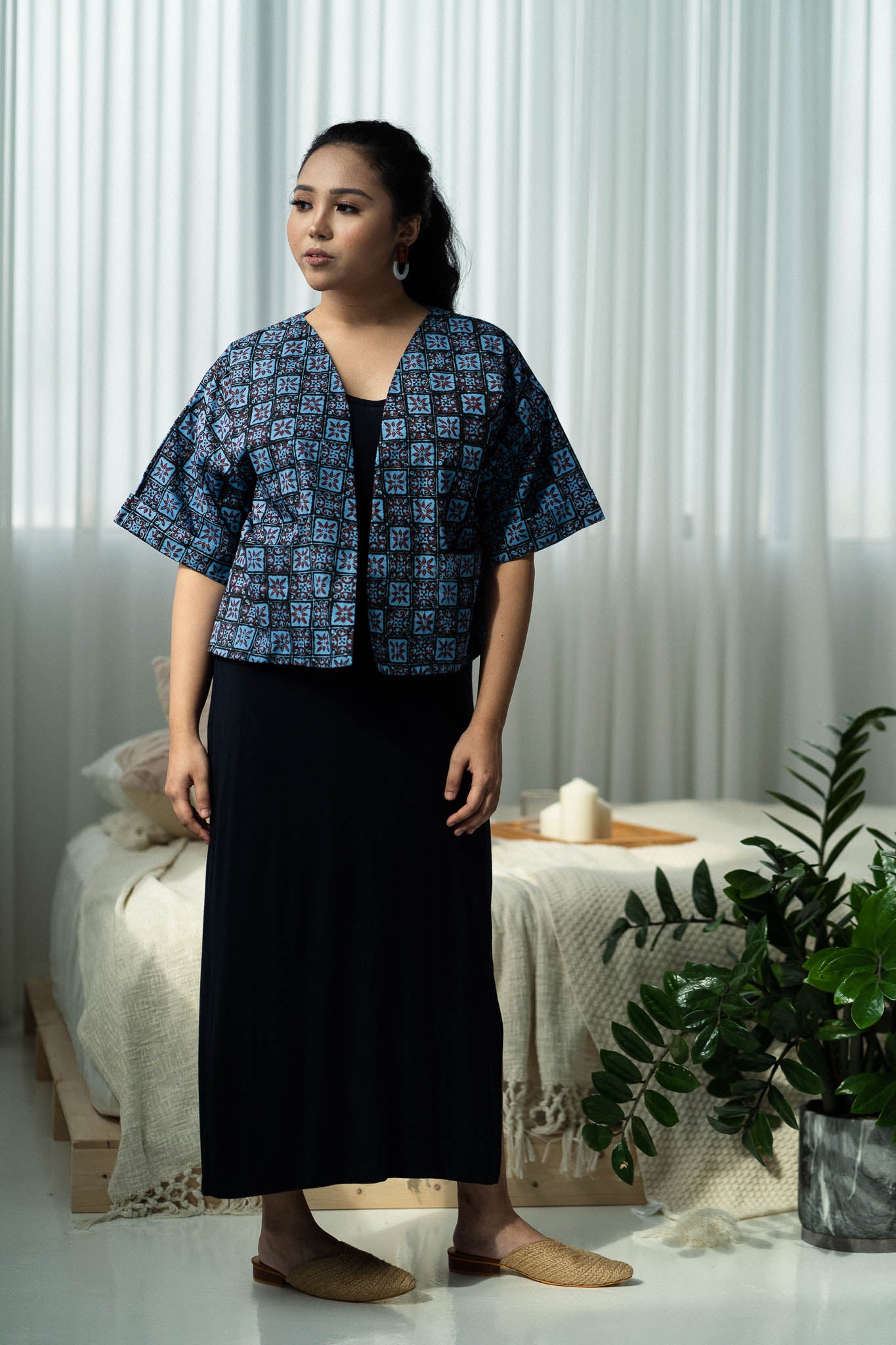 Batik Crop Jacket | Semula Ocean