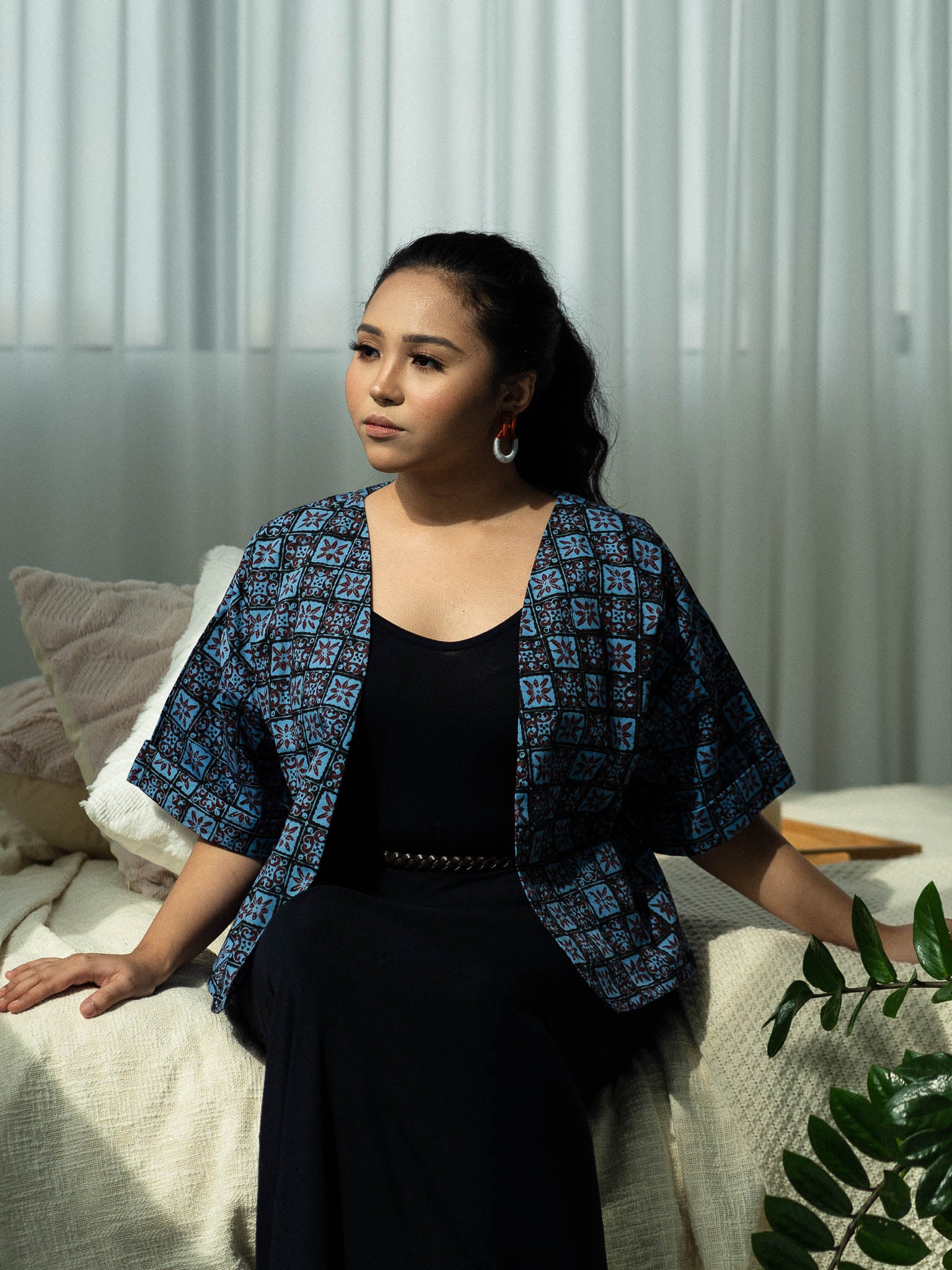 Batik Crop Jacket | Semula Ocean