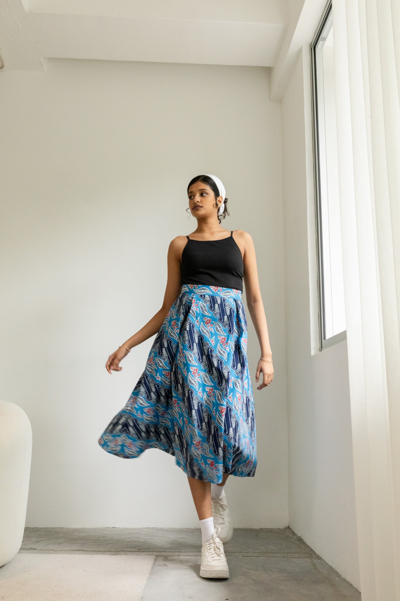 Batik Swing Skirt | Asmara Indigo