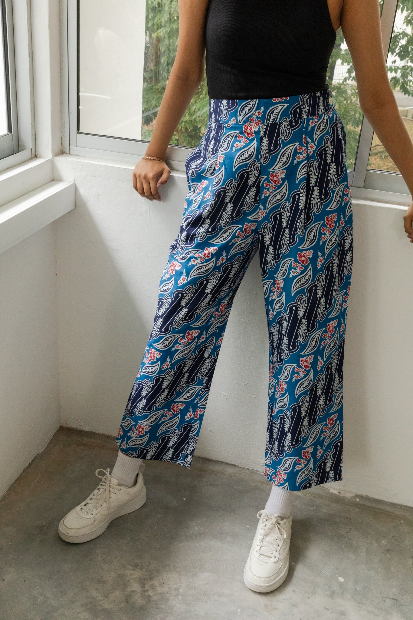 Batik Straight Fit Pants | Asmara Indigo
