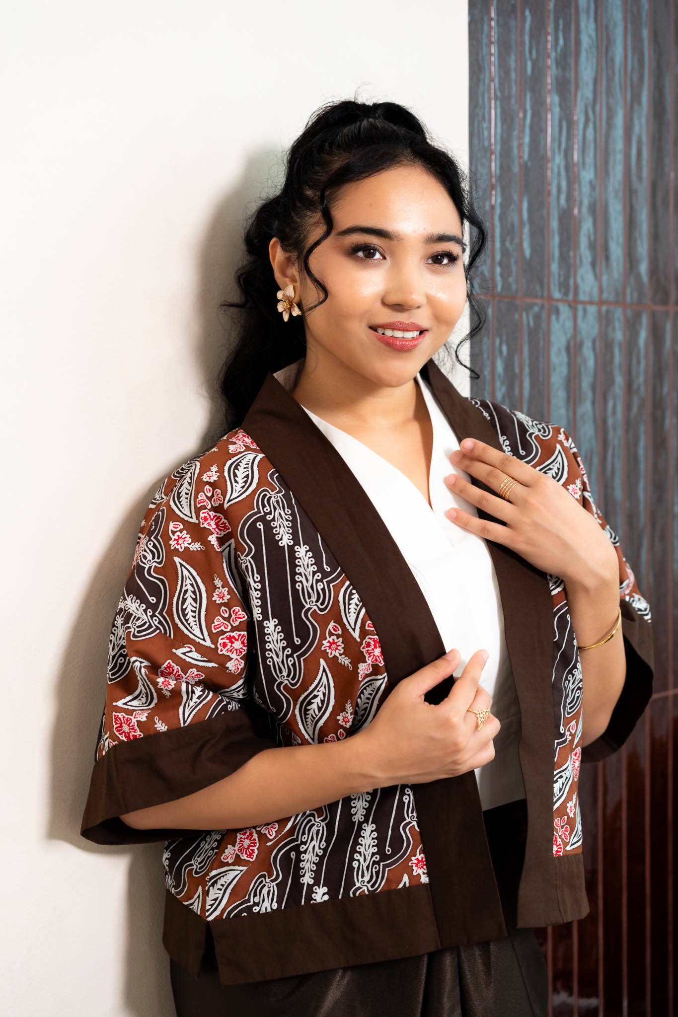 Batik Crop Jacket | Asmara Sogan Brown